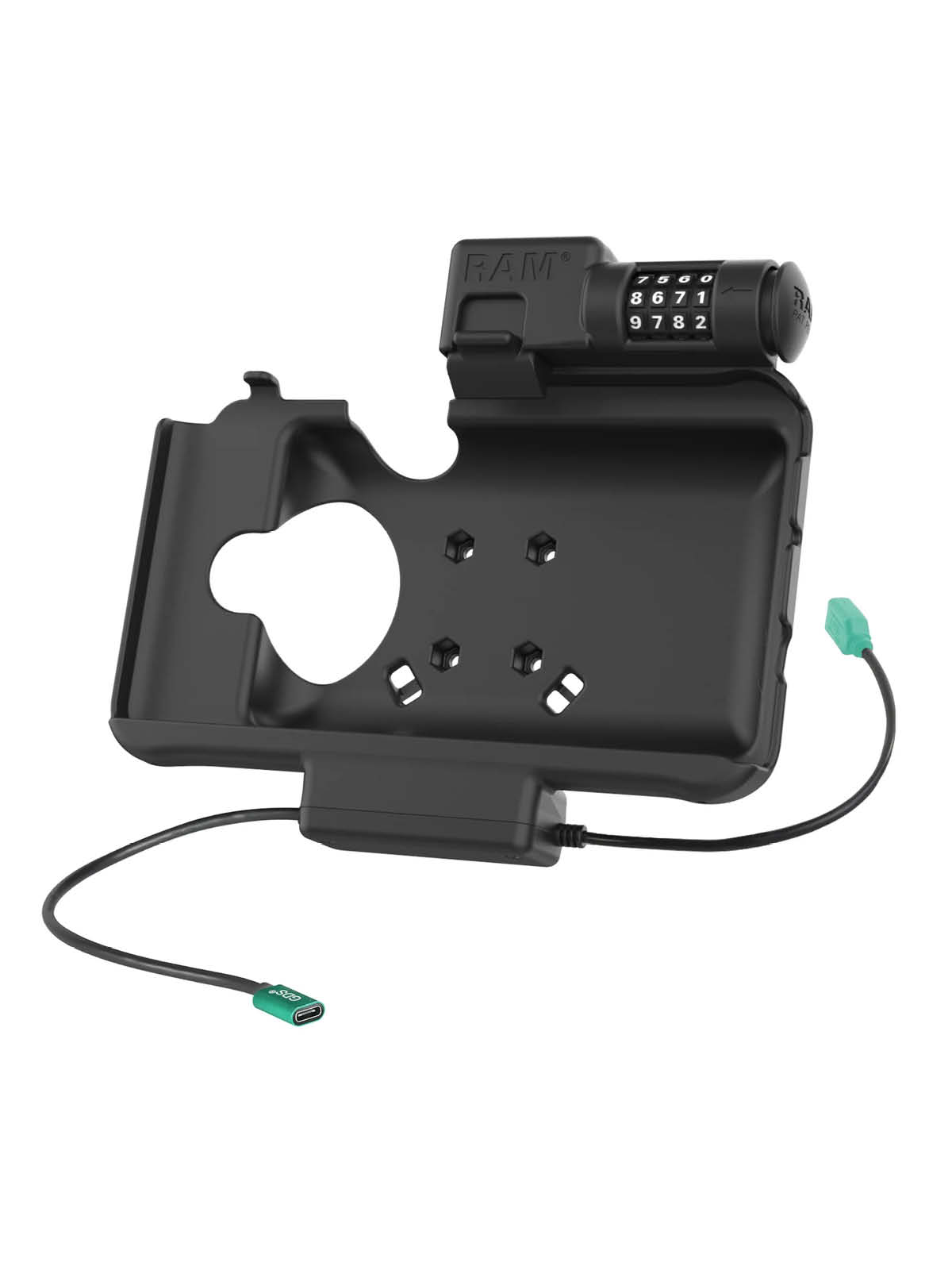 RAM Mounts Form-Fit Halteschale (Zahlenschloss) für Samsung Tab Active3 & Active5 - in OEM/RAM Schutzhülle - USB-C & USB-A-Anschluss