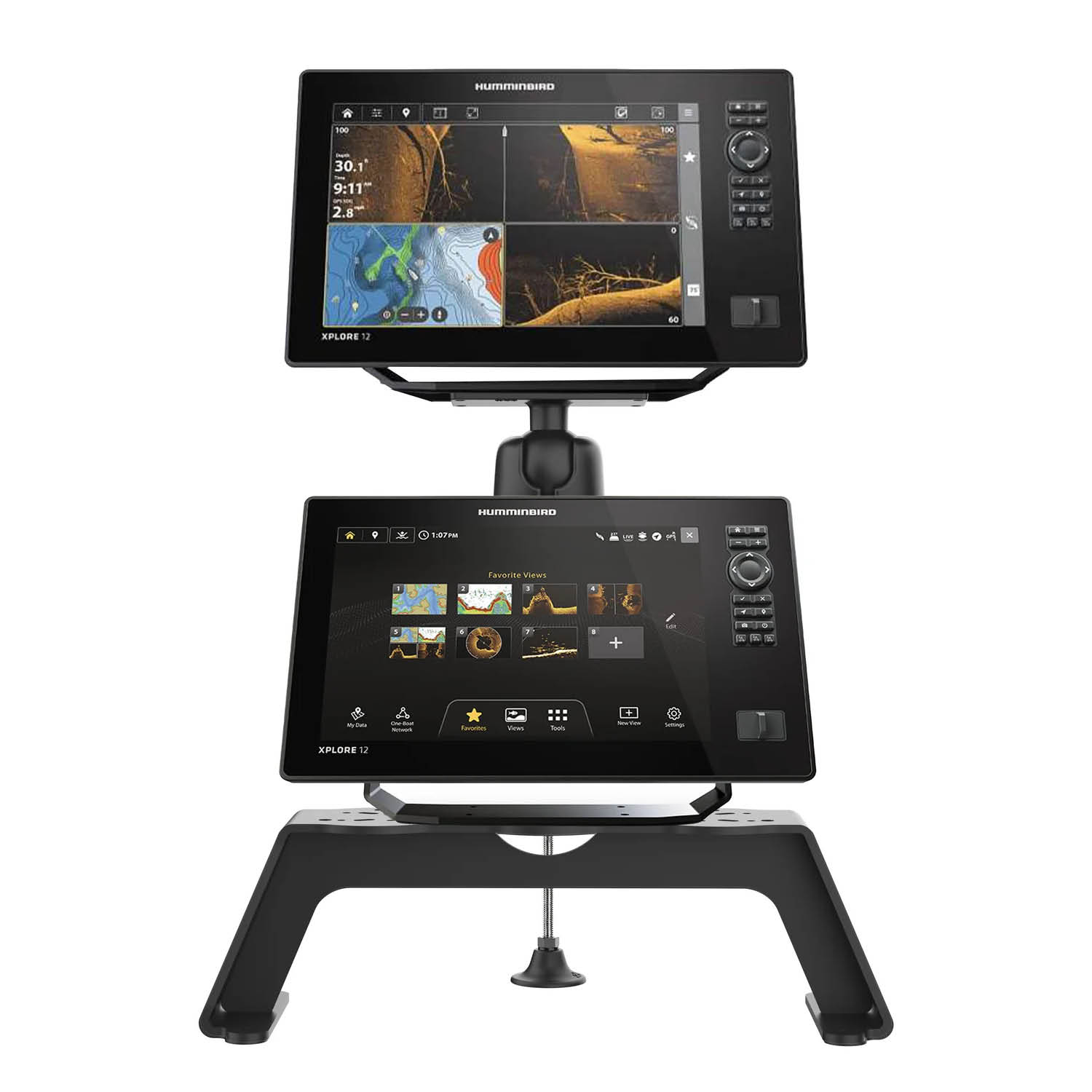 RAM Mounts Montage-Rahmen mit Befestigung-Set für Humminbird Helix 8-10 & XPLORE - D-Kugel (2,25 Zoll)