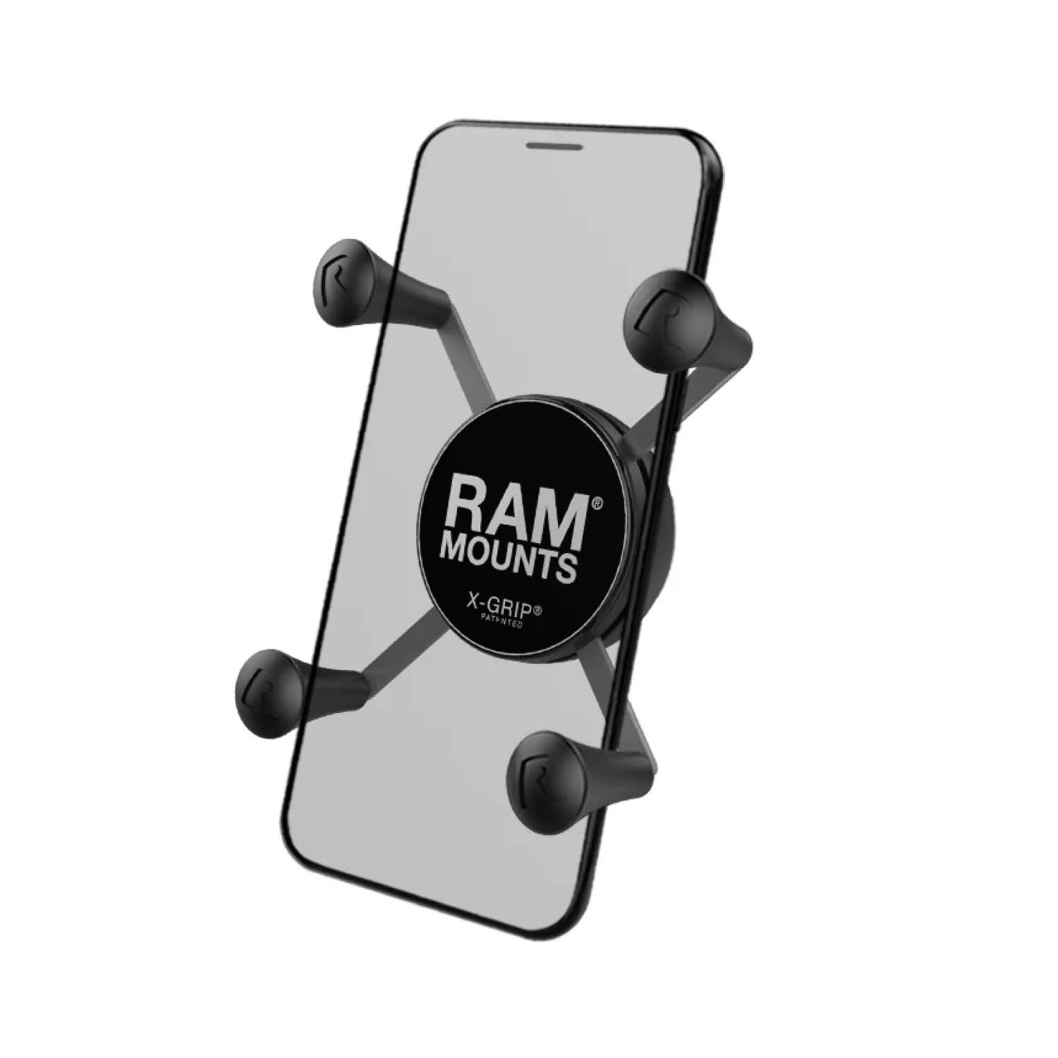RAM Mounts X-Grip Halteklammer für Smartphones - Bis 82,55 mm Breite - Ohne Basiskugel - Mit Snap-Link (3/4 Zoll) & Basiskugel-Adapter Aufnahme