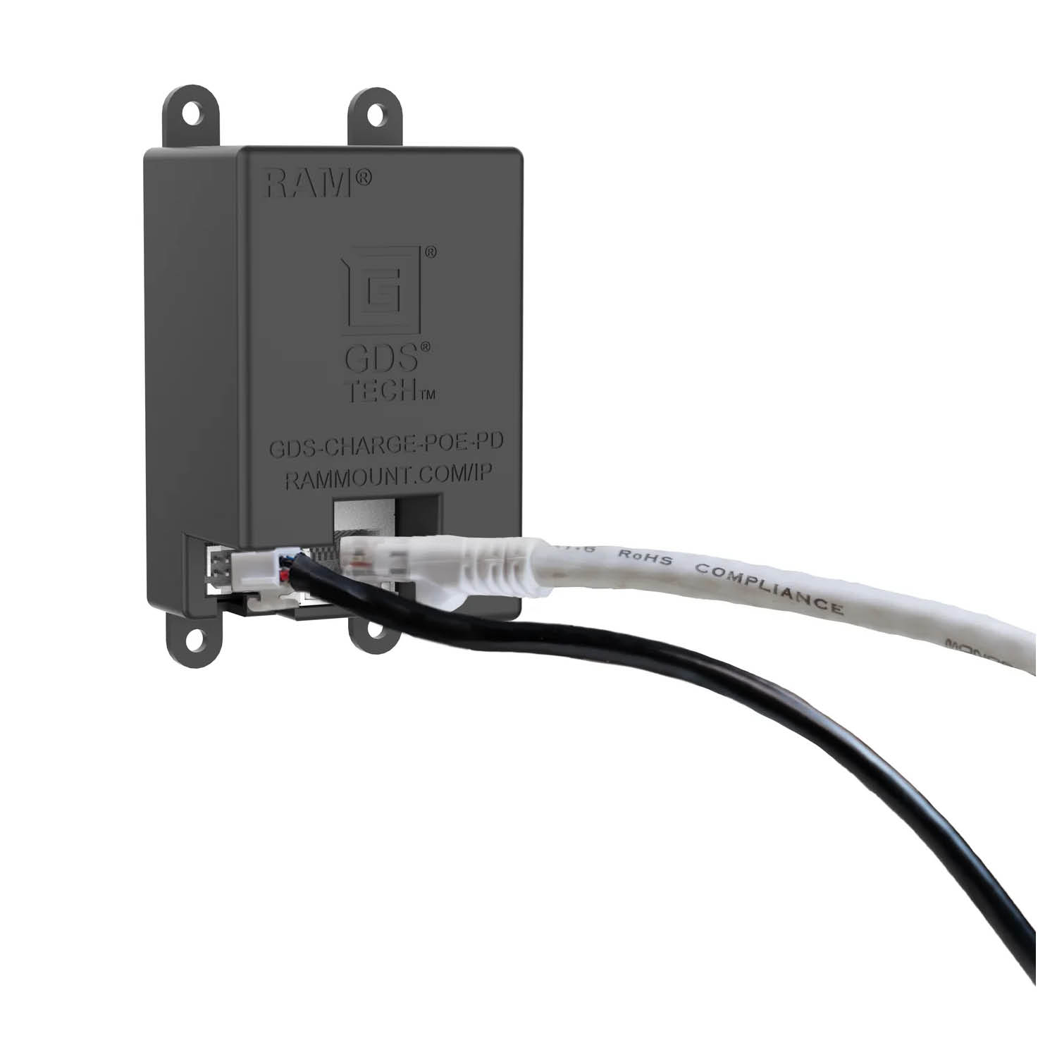 RAM Mounts GDS Uni-Conn Wand-Ladestation mit PoE - Magnetisch - JST-Stecker