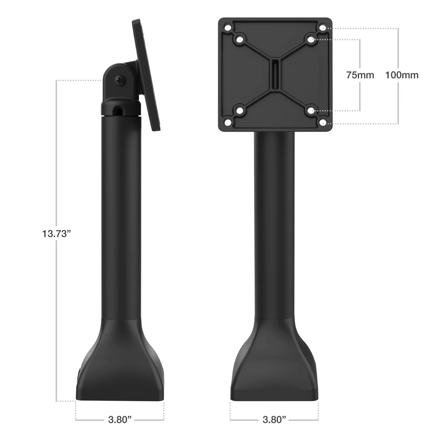 RAM Mounts Standfuss (14 Zoll) - VESA 100x100 mm & 75x75 mm Anbindung, dreh-/schwenkbar