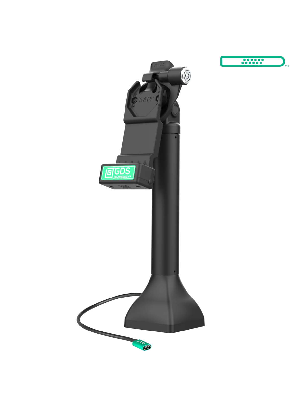 RAM Mounts GDS® Uni-Conn™ Stand-Dockingstation (14 Zoll) dreh-/schwenkbar - abschließbar, USB-C