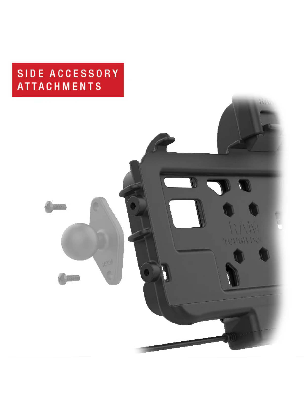 RAM Mounts Form-Fit Low Profile Halteschale (Schlüsselverriegelung) für Samsung Tab Active3 & Active5 - In OEM/RAM Schutzhülle - USB-C & USB-A-Anschluss