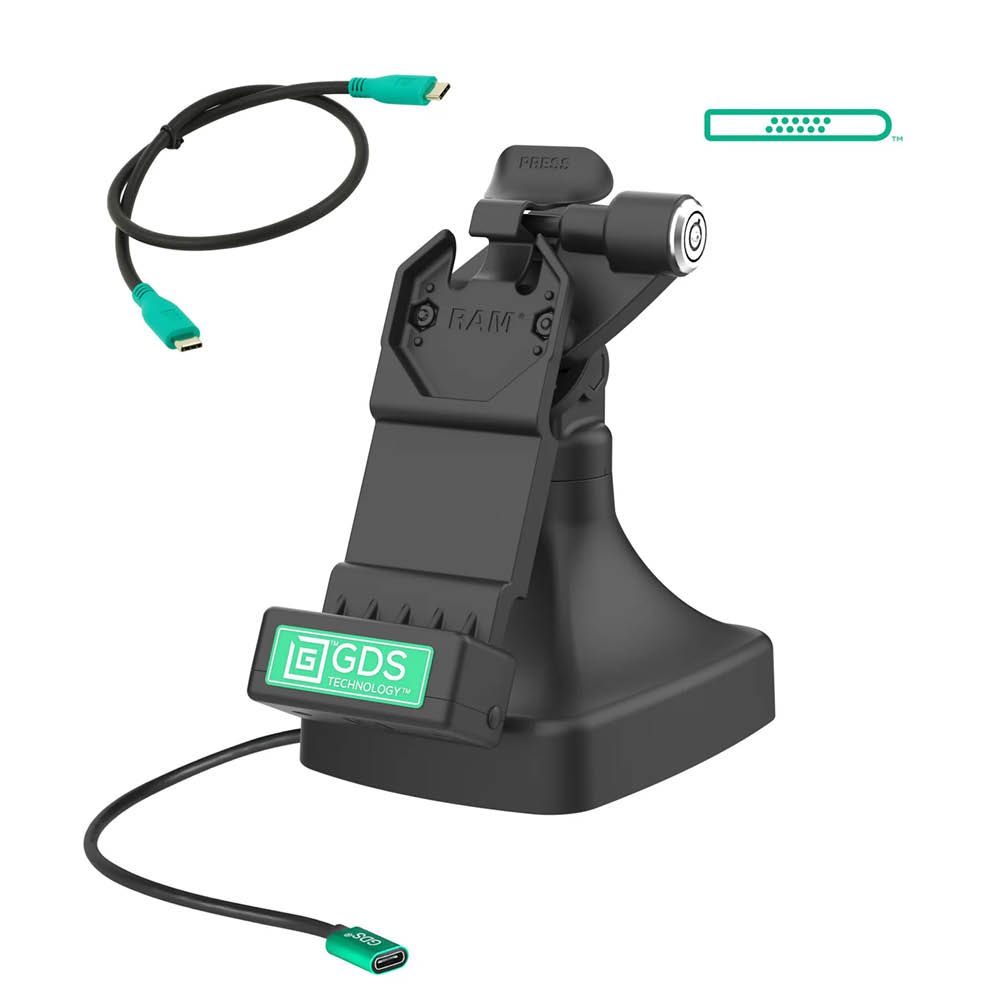 RAM Mounts GDS® Uni-Conn™ Stand-Dockingstation dreh-/schwenkbar - abschließbar, USB-C