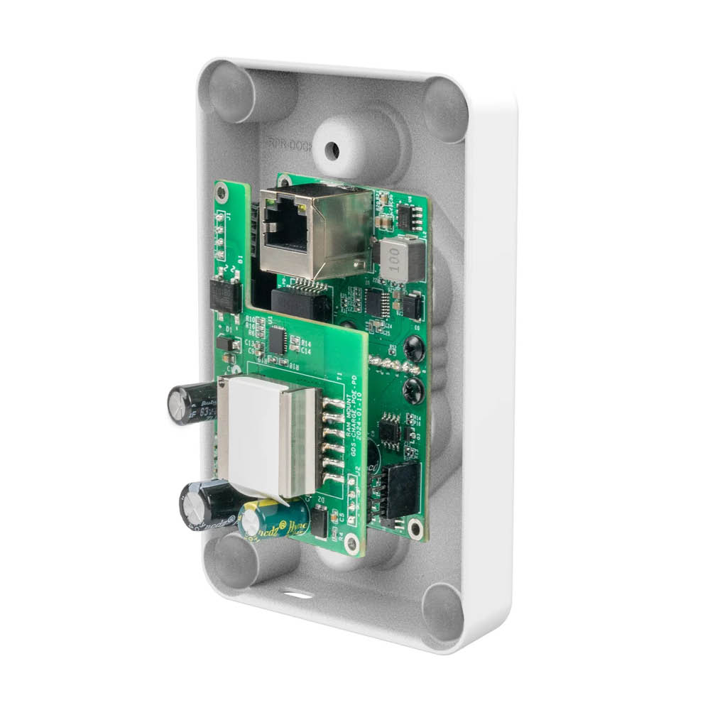 RAM Mounts GDS Uni-Conn Wand-Ladestation mit PoE (Power over Ethernet) - Magnetisch - RJ45-Anschluss - Hellgrau