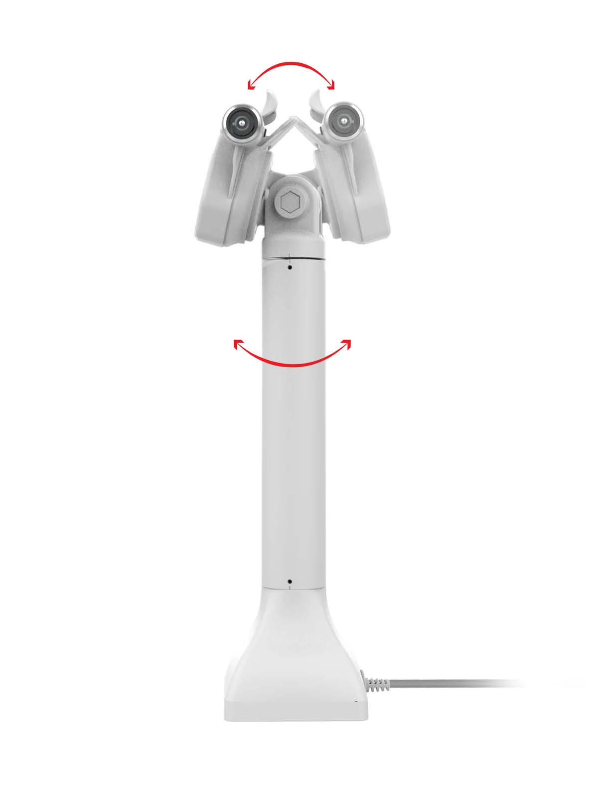 RAM Mounts GDS® Uni-Conn™ Stand-Dockingstation (14 Zoll) dreh-/schwenkbar - abschließbar, Pogo Pins rückseitig, RJ45-Anschluss, hellgrau