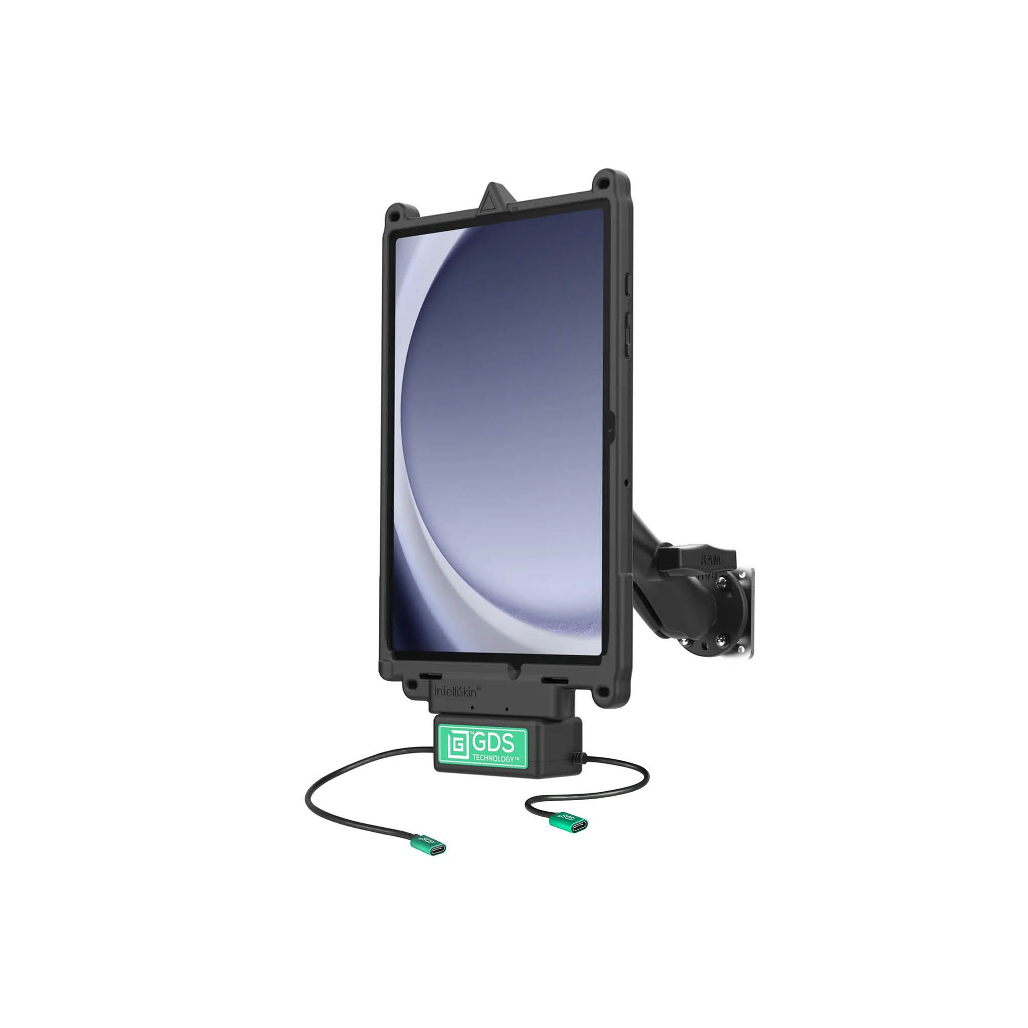 RAM Mounts GDS Uni-Conn Fahrzeug-Kit für Samsung Tab A9+ - C-Kugel (1,5 Zoll), USB-C