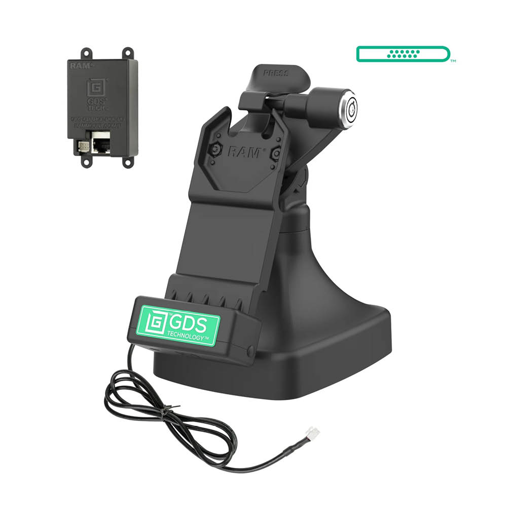 RAM Mounts GDS® Uni-Conn™ Stand-Dockingstation dreh-/schwenkbar - abschließbar, RJ45-Anschluss