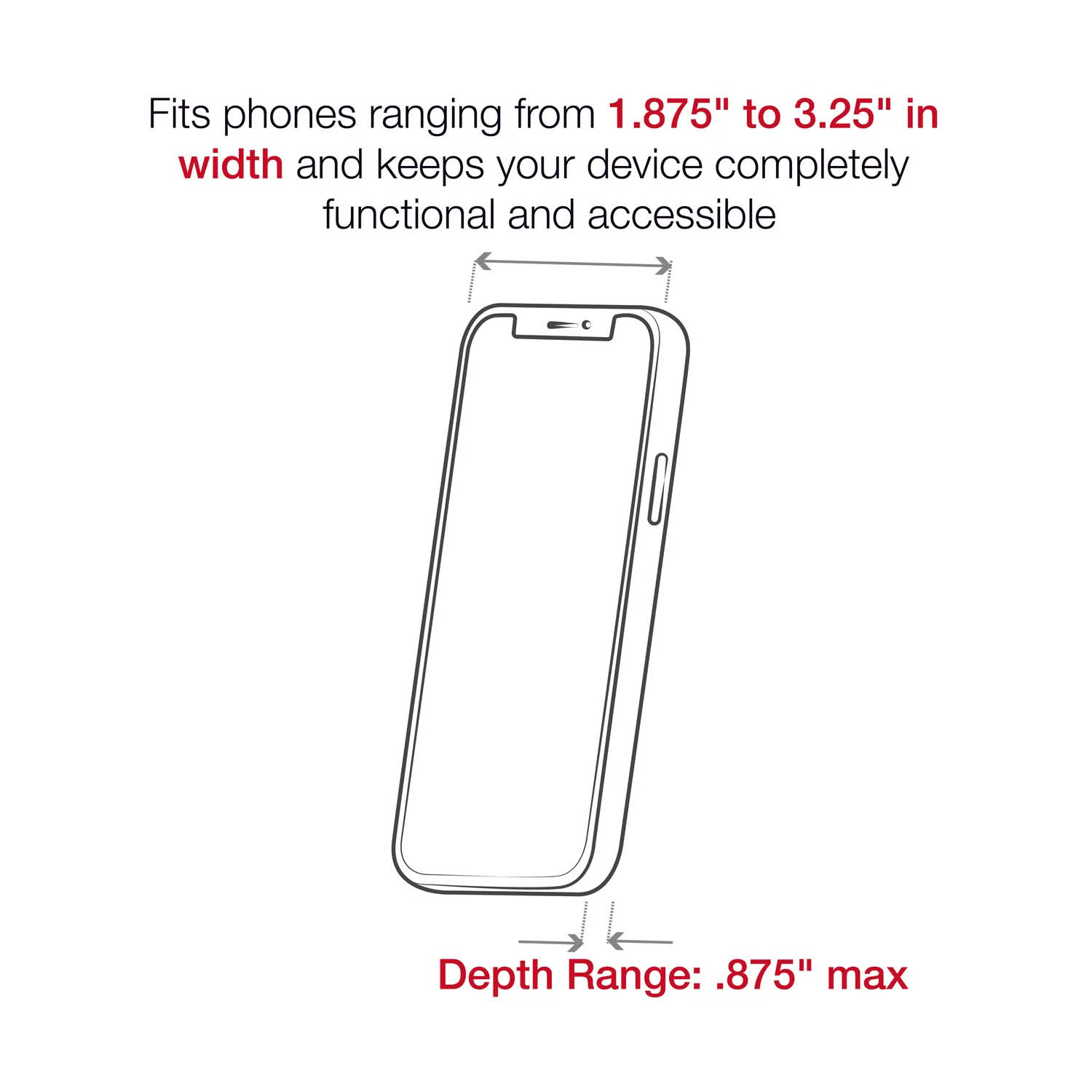 RAM Mounts X-Grip Set für Smartphones (Verbundstoff) - Bis 82,55 mm Breite - Mittlerer Verbindungsarm - B-Kugel (1 Zoll) 