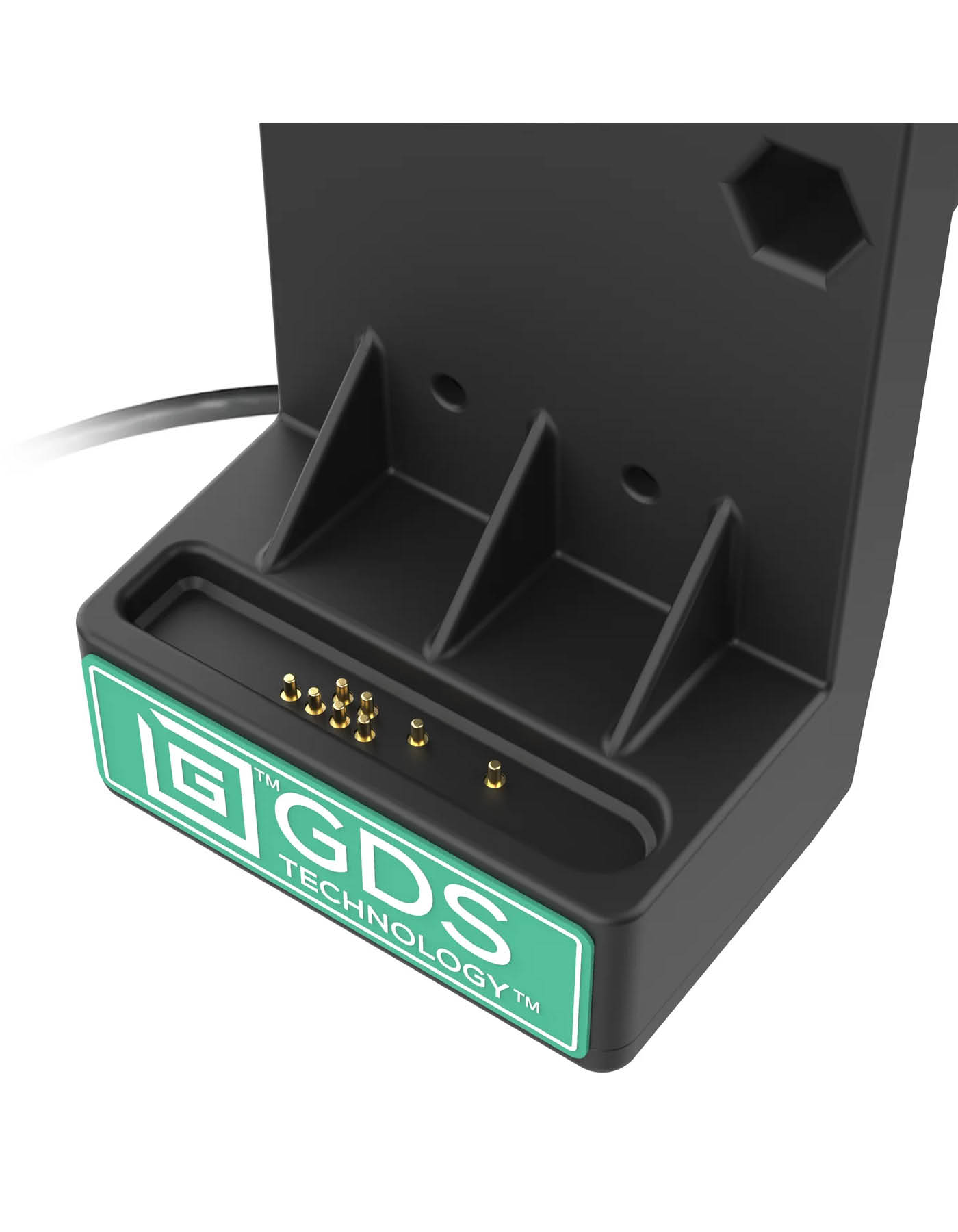 RAM Mounts GDS Uni-Conn Ladestation mit Sprungfeder - abschliebar (Schlüssel), USB-C Eingang, 2-Loch AMPS-Aufnahme