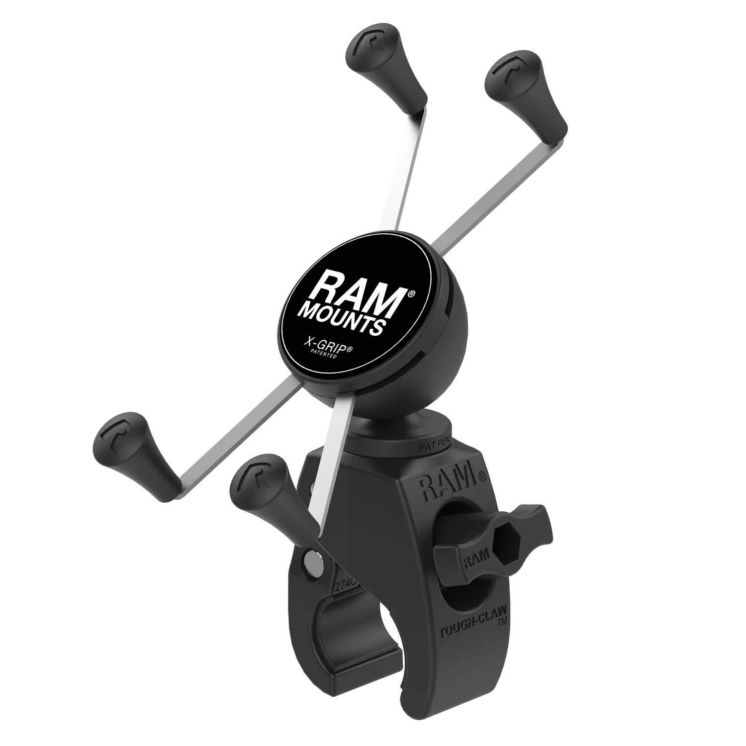 RAM Mounts X-Grip Klemm-Halterung für Smartphones - Bis 114,3 mm Breite - Snap-Link Tough-Claw Klein (Durchmesser 15,87 mm bis 28,95 mm) - Snap-Link (3/4 Zoll)