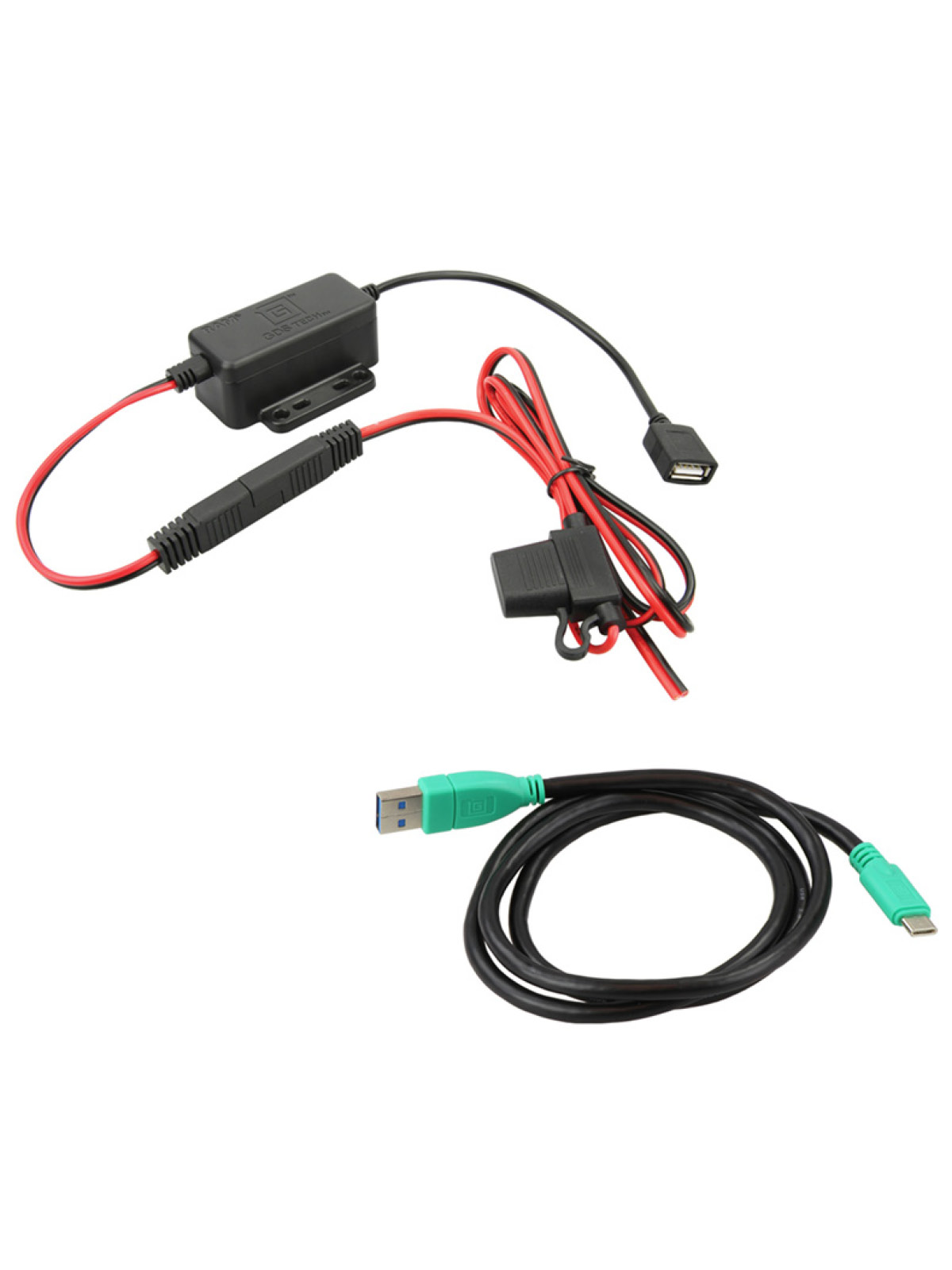 RAM Mounts GDS Strom-Modul - offene Enden, USB Typ-A Anschluss, 30/64V DC Eingangsspannung, inkl. USB-Kabel (USB/USB-C)