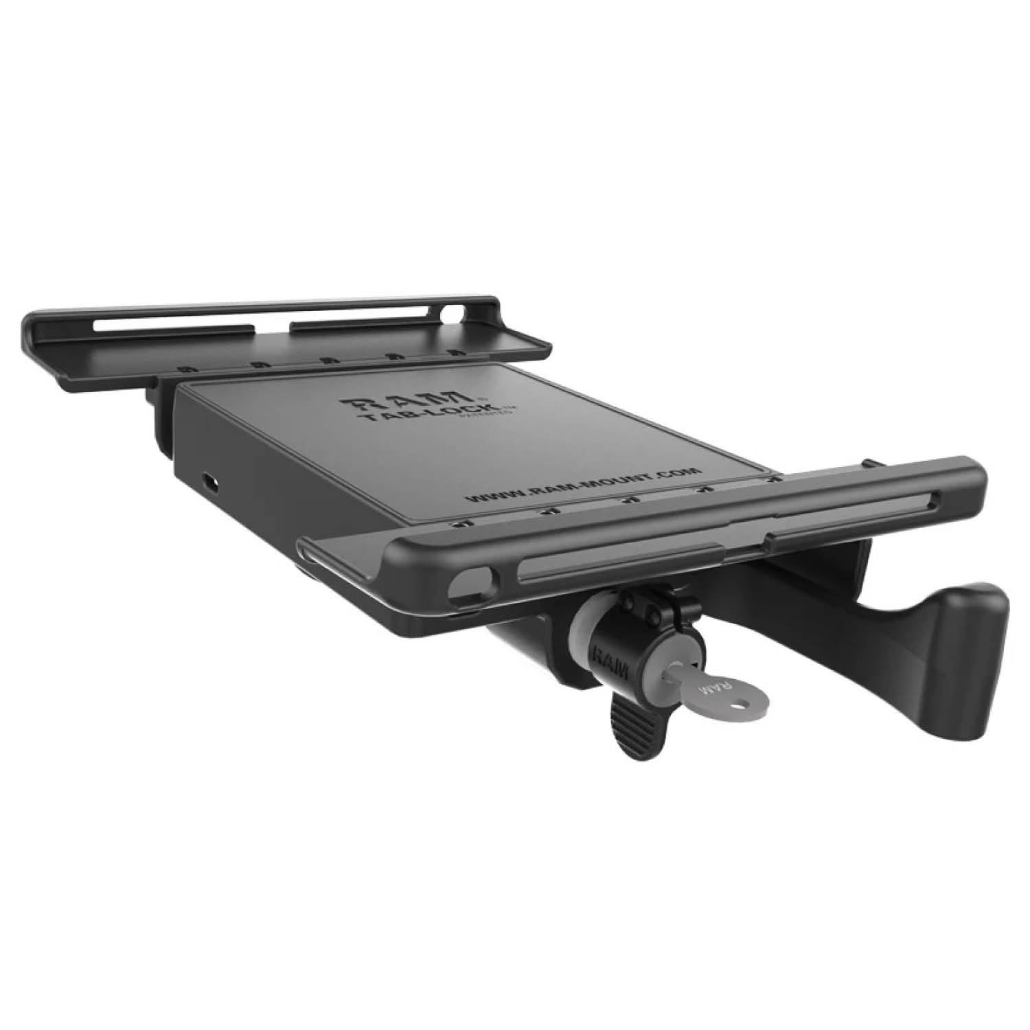 RAM Mounts Tab-Lock (abschließbar) Universal Halteschale für bis zu 10.5 Zoll Tablets - AMPS-Aufnahme, Schrauben-Set
