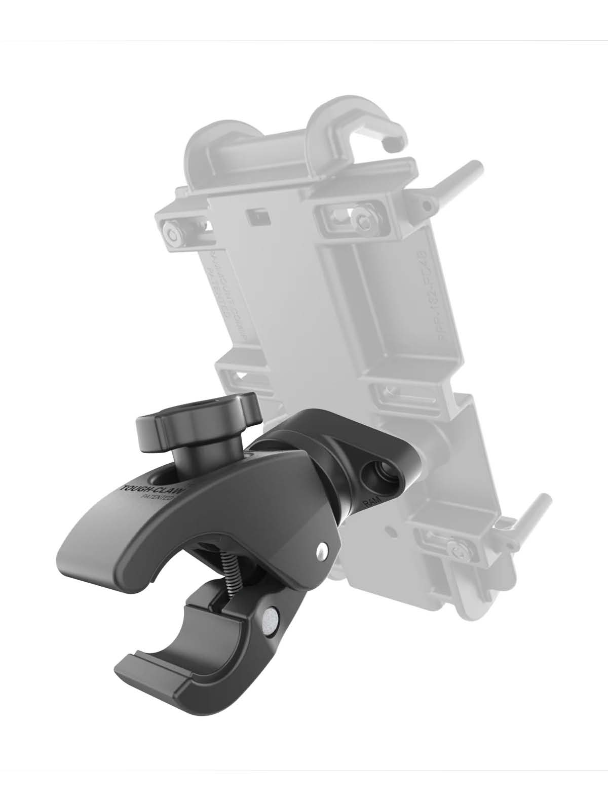 RAM Mounts Tough-Claw Halteklammer (klein) mit direkter Diamond-Anbindung - Durchmesser 15,9-29,0 mm, 2-Loch AMPS