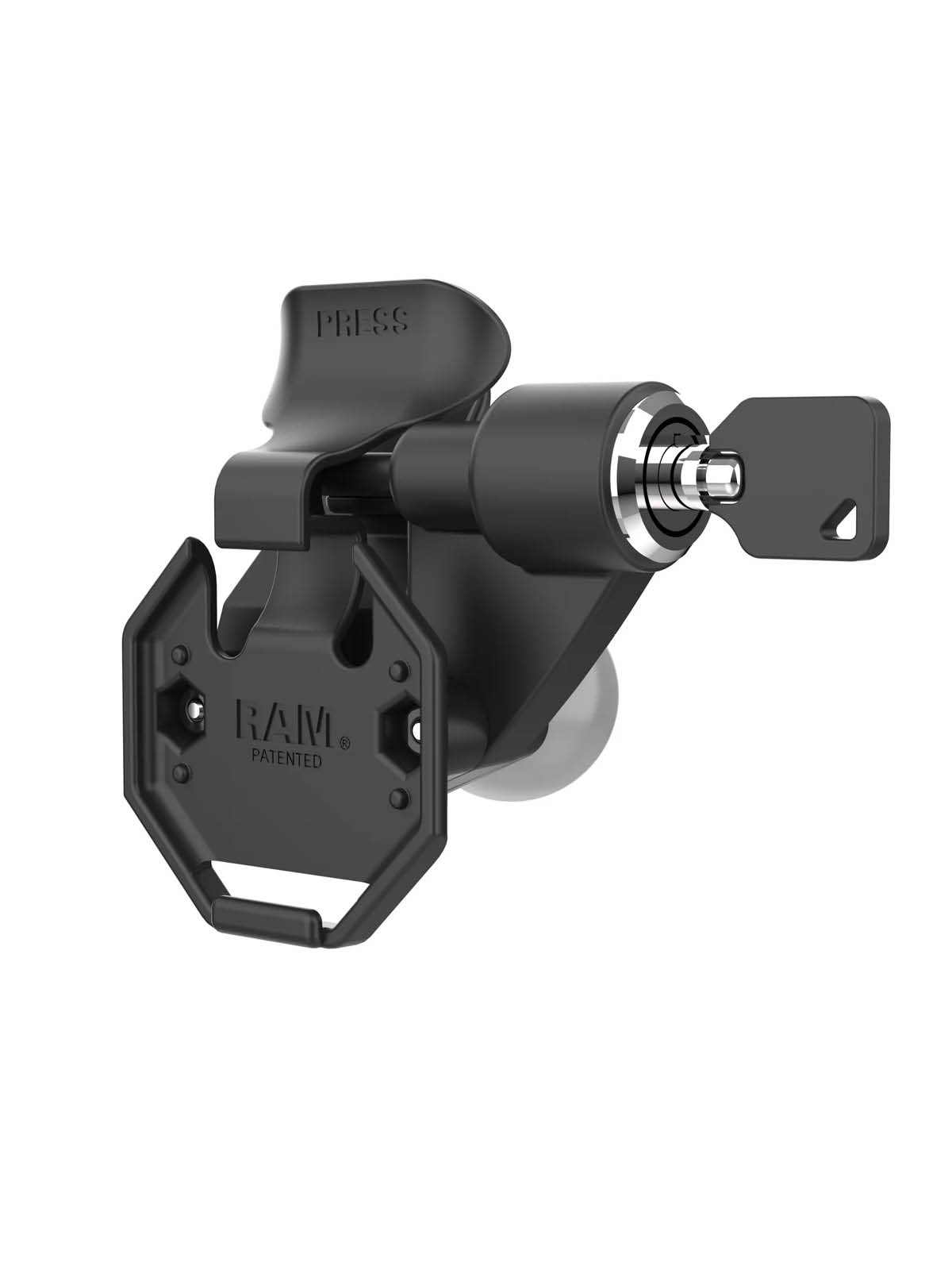 RAM Mounts Clip-Adapter für Tablets mit GDS ® Uni-Conn™ Knopf - abschließbar (Schloß rechts)