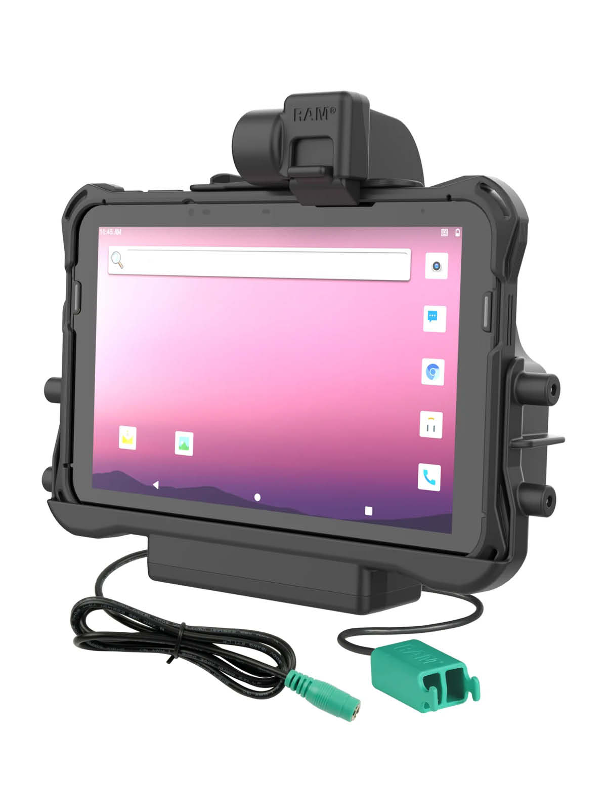 RAM Mounts Form-Fit Halteschale (Schnappverschluss) für Honeywell ScanPal EDA10A Tablet in OEM-Schutzhülle - 5.5mm DC & Dual USB-A-Anschluss