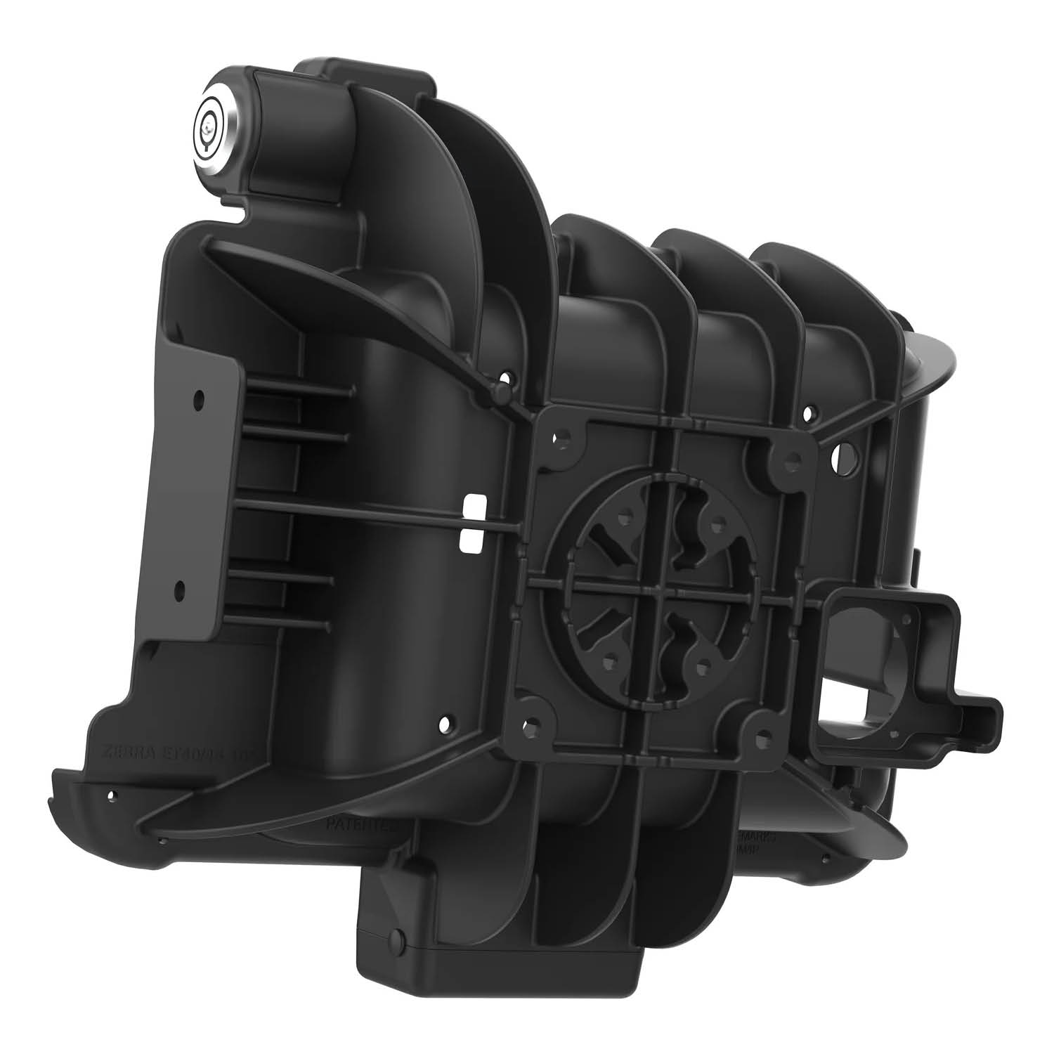 RAM Mounts EZ-Roll'r Halteschale für Zebra ET40 & ET45 (10“) Tablets - In Rugged Boot, 75x75 mm VESA, 4-Loch AMPS