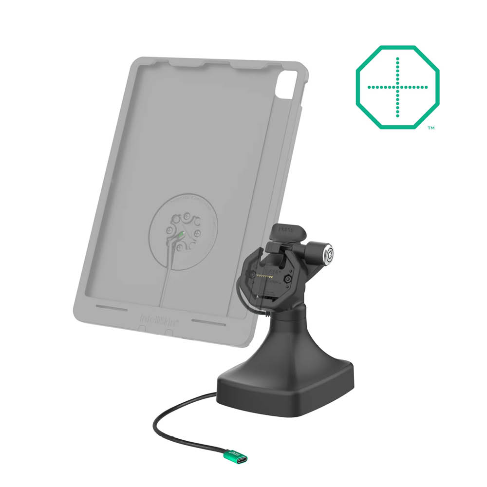 RAM Mounts GDS® Uni-Conn™ Stand-Dockingstation dreh-/schwenkbar - abschließbar, USB-C, Pogo Pins rückseitig