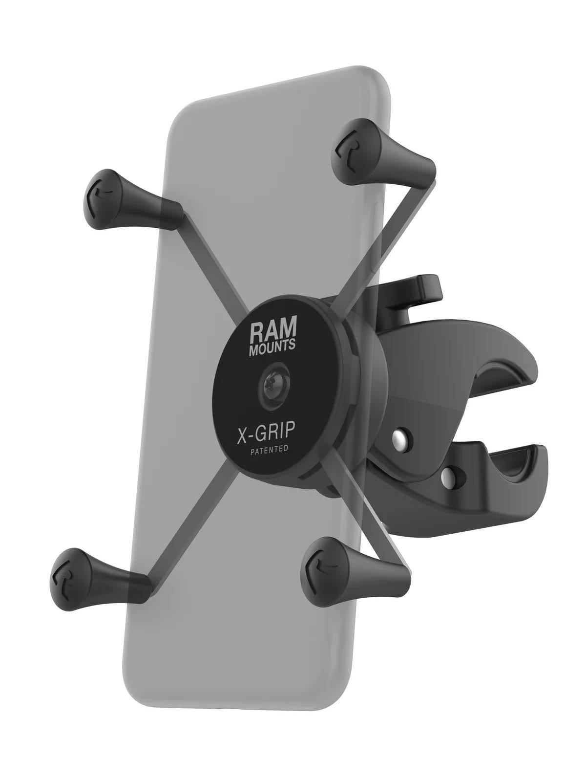 RAM Mounts Tough-Claw (mittel) mit X-Grip Halteklammer für große Smartphones - für Durchmesser 25,4-40,6 mm