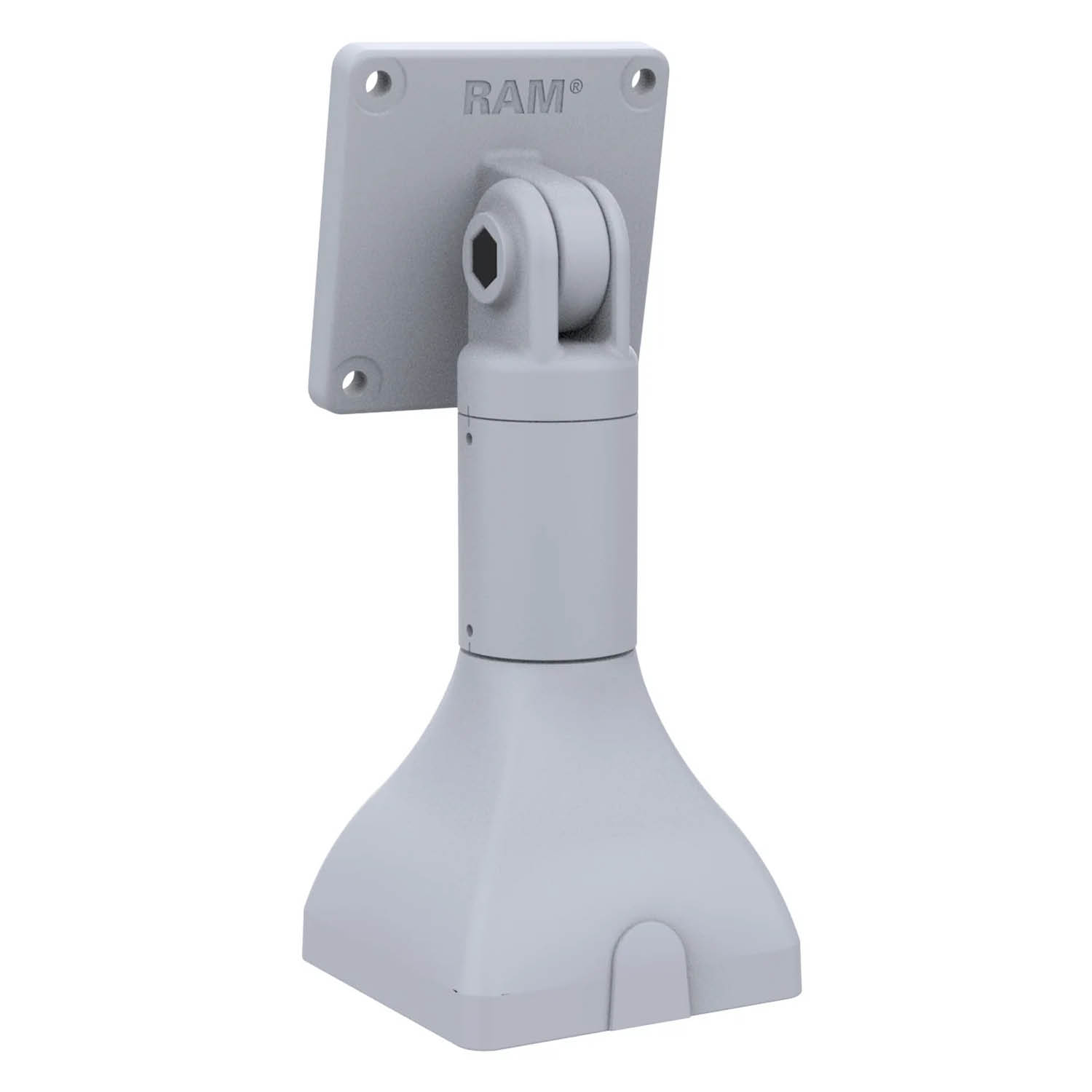 RAM Mounts Standfuss (7 Zoll) - VESA 75x75 mm Anbindung, dreh-/schwenkbar, hellgrau
