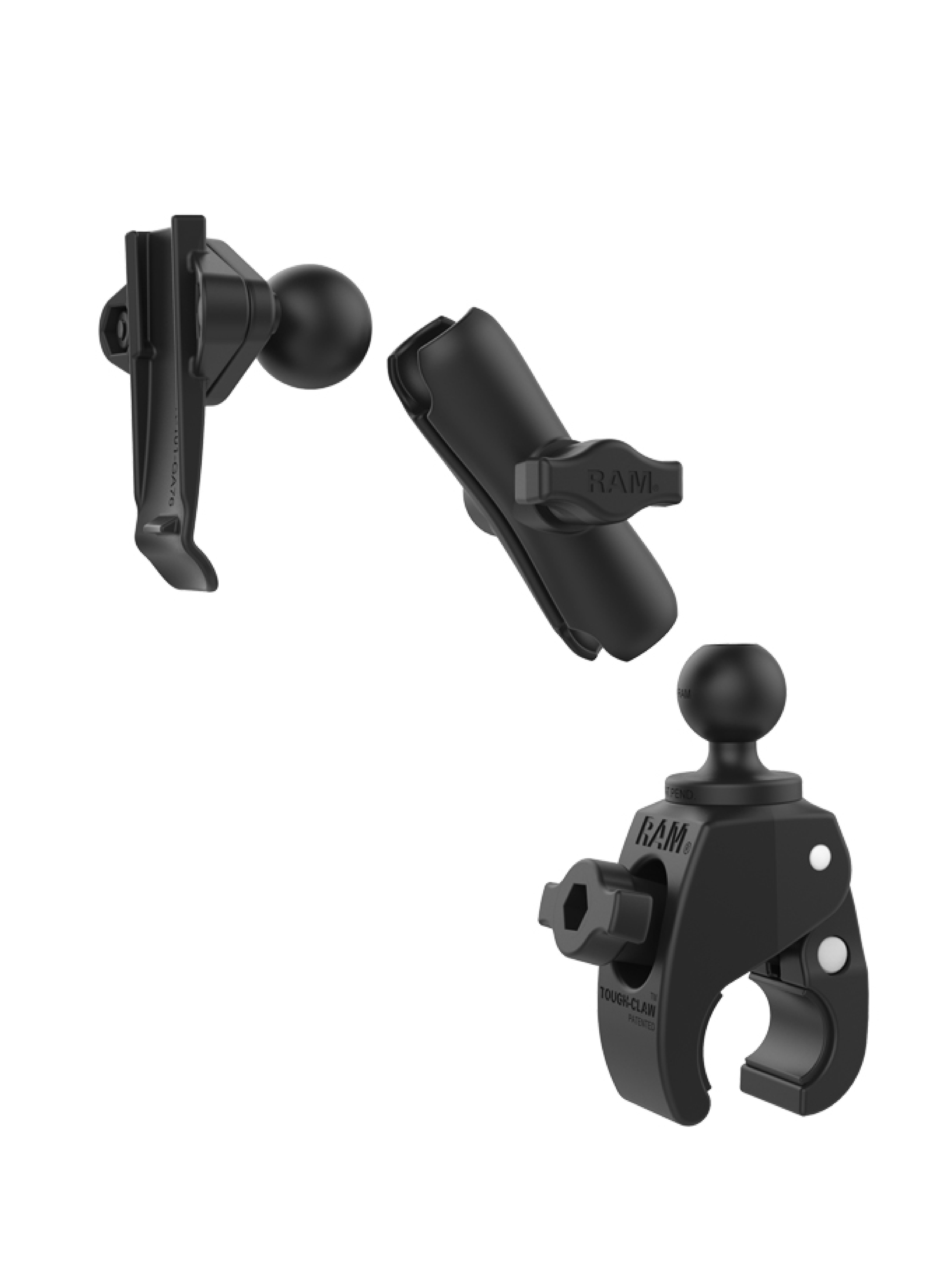 RAM Mounts Tough-Claw Halterung mit Garmin-Adapter - B-Kugel (1 Zoll), Tough-Claw klein (Durchmesser 15,9-29,0 mm)