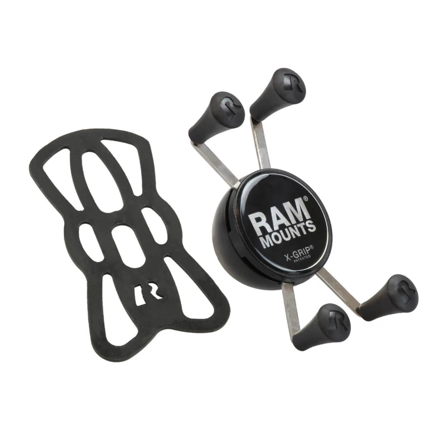 RAM Mounts X-Grip Halteklammer für Smartphones - Bis 82,55 mm Breite - Ohne Basiskugel - Mit Snap-Link (3/4 Zoll) & Basiskugel-Adapter Aufnahme