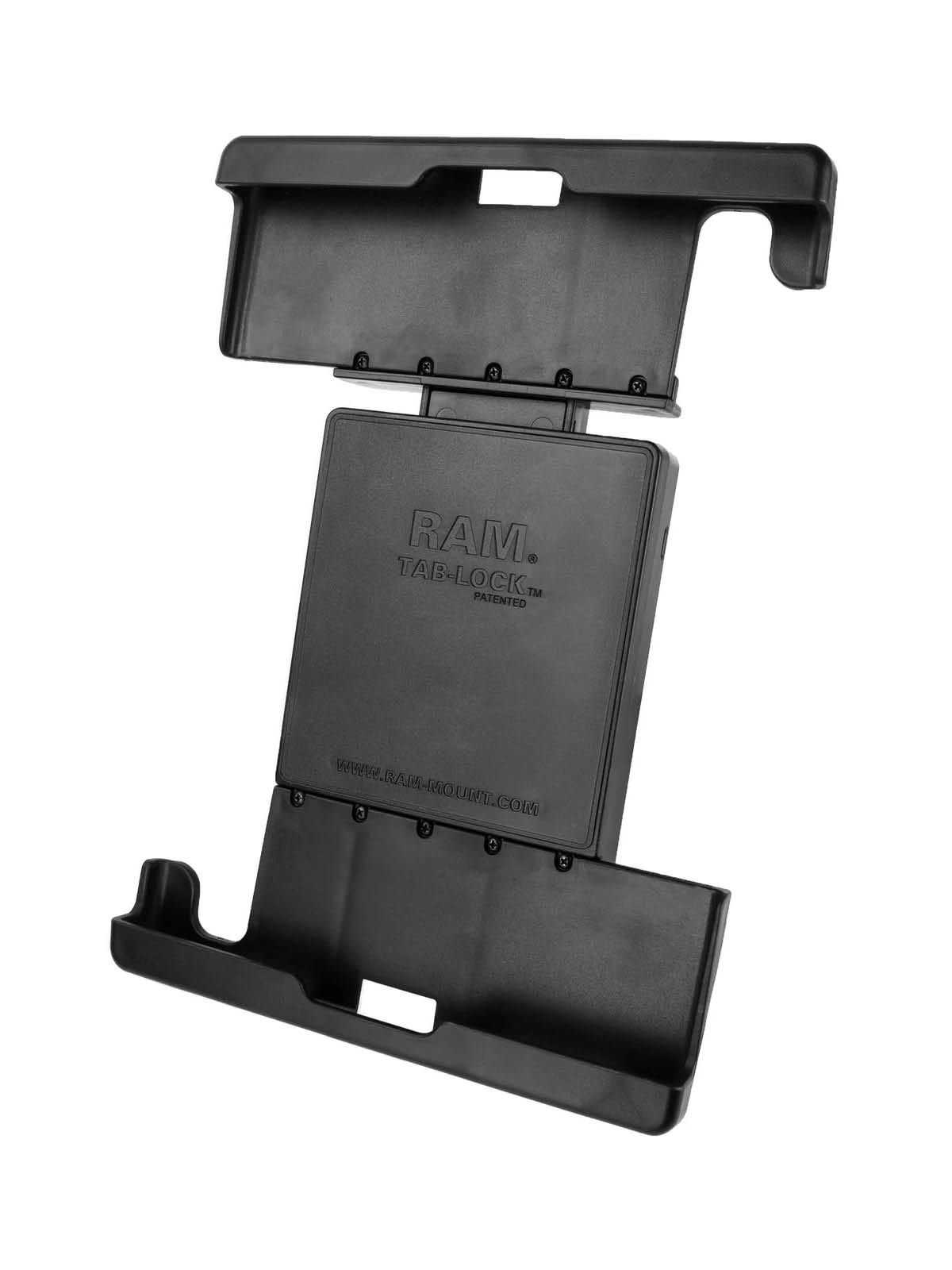 RAM Mounts Tab-Lock (abschließbar) Universal Halteschale für Samsung Tab S7+/S7 FE/S8+/S9+/S9 FE+ (mit Schutzhüllen) - AMPS-Aufnahme, Schrauben-Set