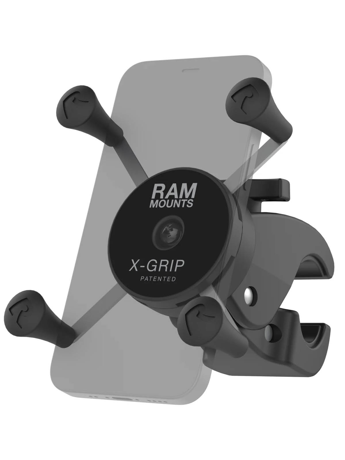 RAM Mounts Tough-Claw (mittel) mit X-Grip Halteklammer für Smartphones - für Durchmesser 25,4-40,6 mm