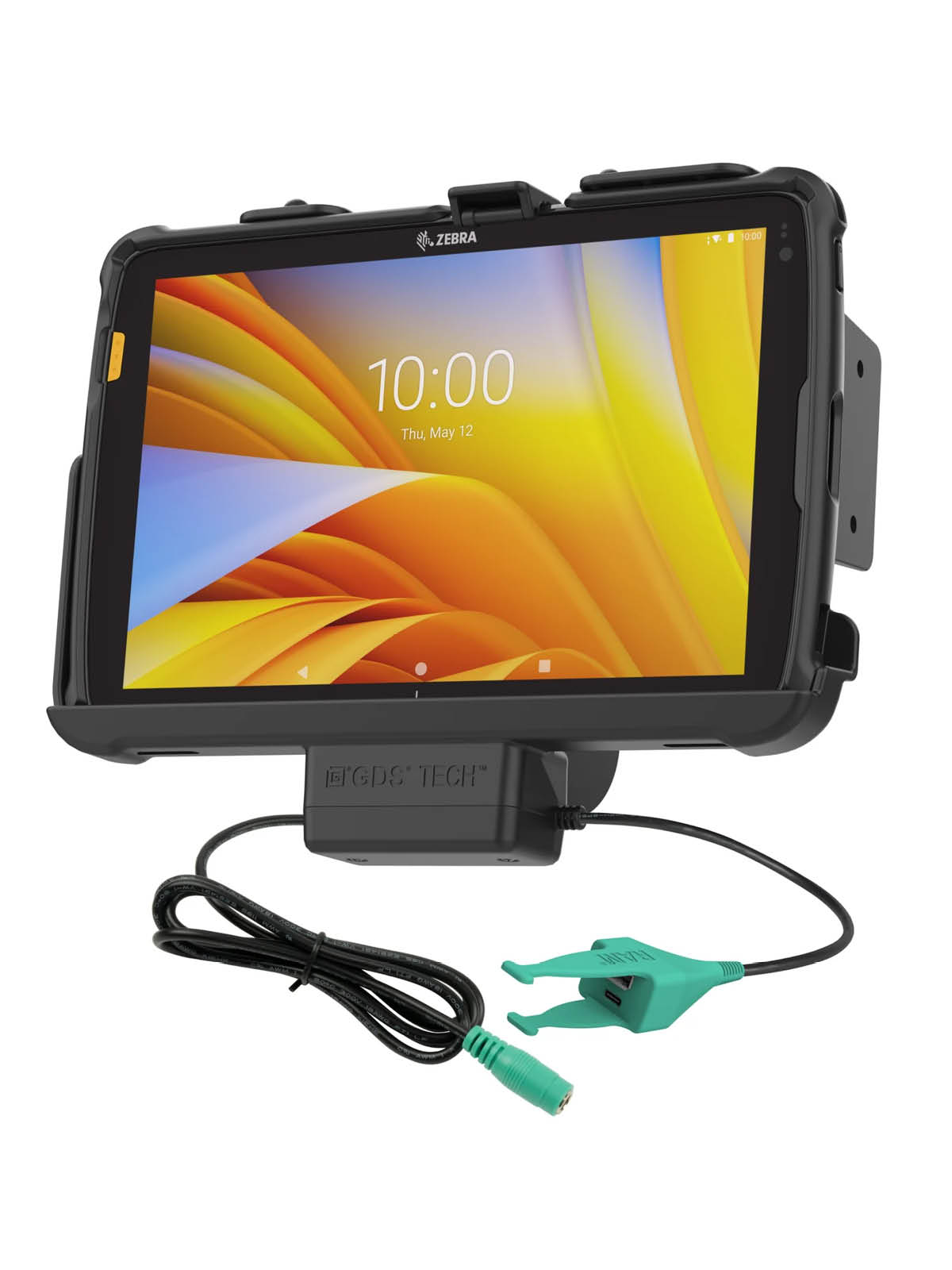 RAM Mounts EZ-Roll'r Halteschale für Zebra ET40 & ET45 (10“) Tablets - In Rugged Boot - 5.5mm DC & USB-A/USB-C-Anschluss