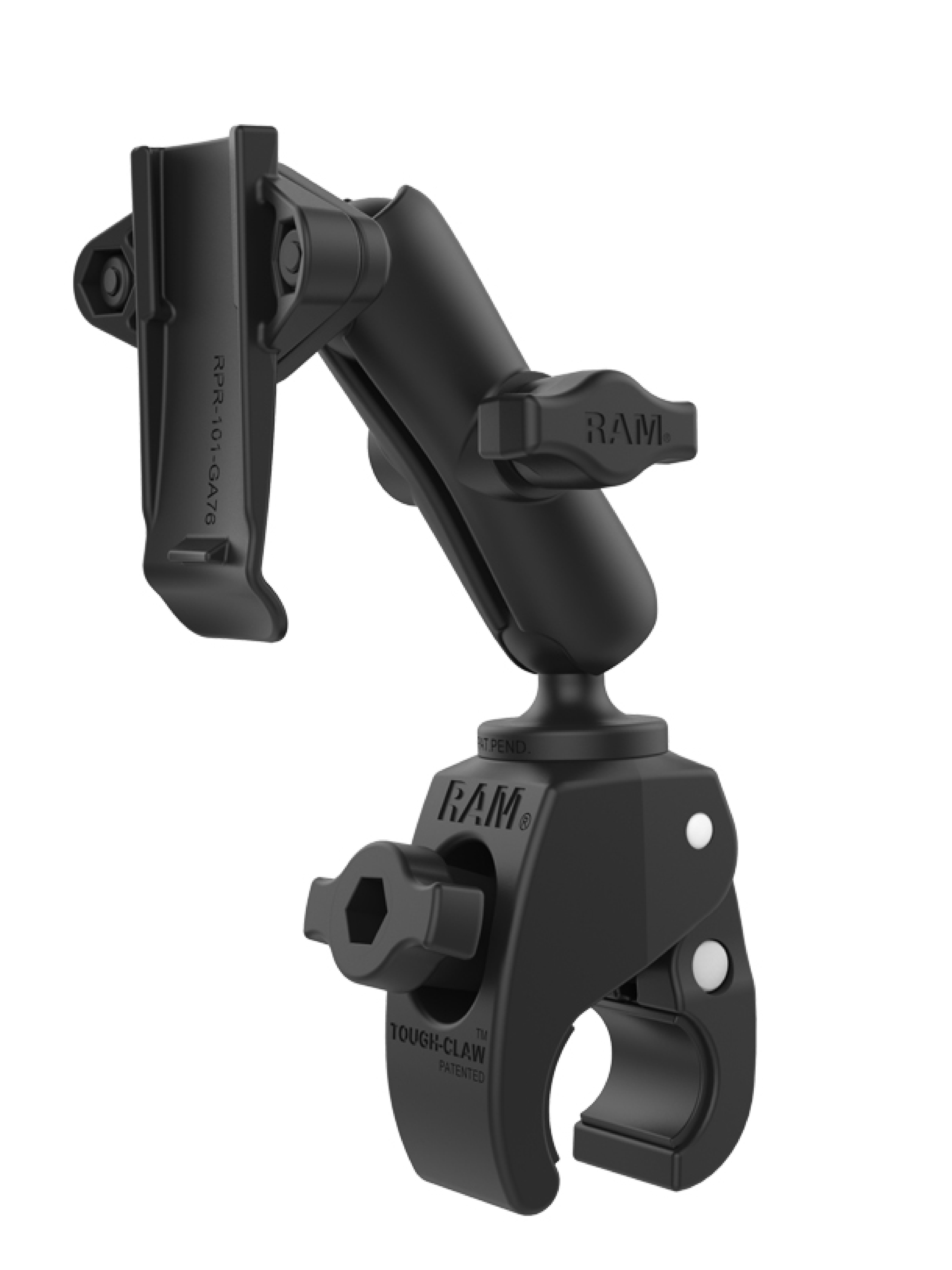 RAM Mounts Tough-Claw Halterung mit Garmin-Adapter - B-Kugel (1 Zoll), Tough-Claw klein (Durchmesser 15,9-29,0 mm)