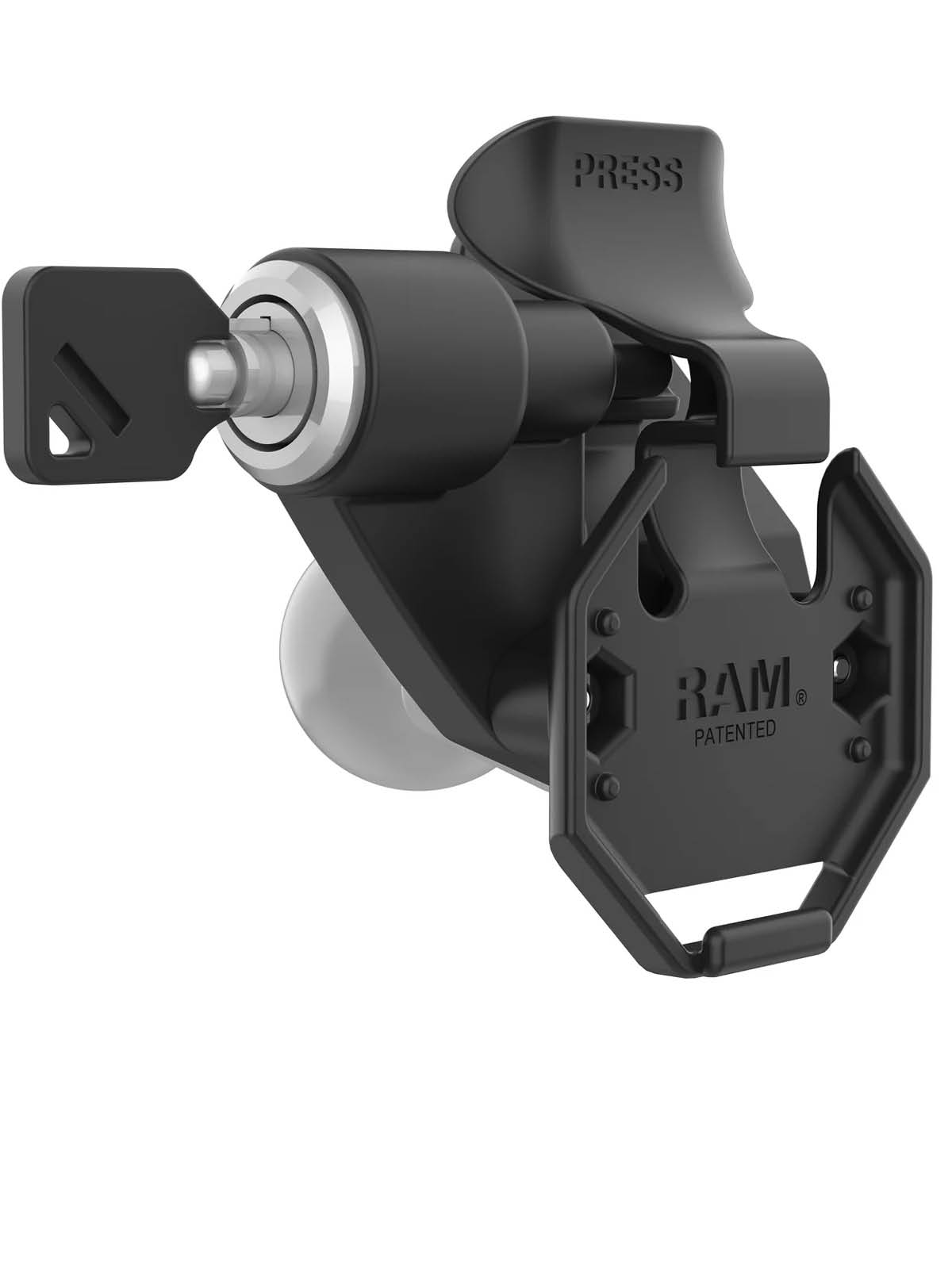 RAM Mounts Clip-Adapter für Tablets mit GDS ® Uni-Conn™ Knopf - abschließbar (Schloß links)