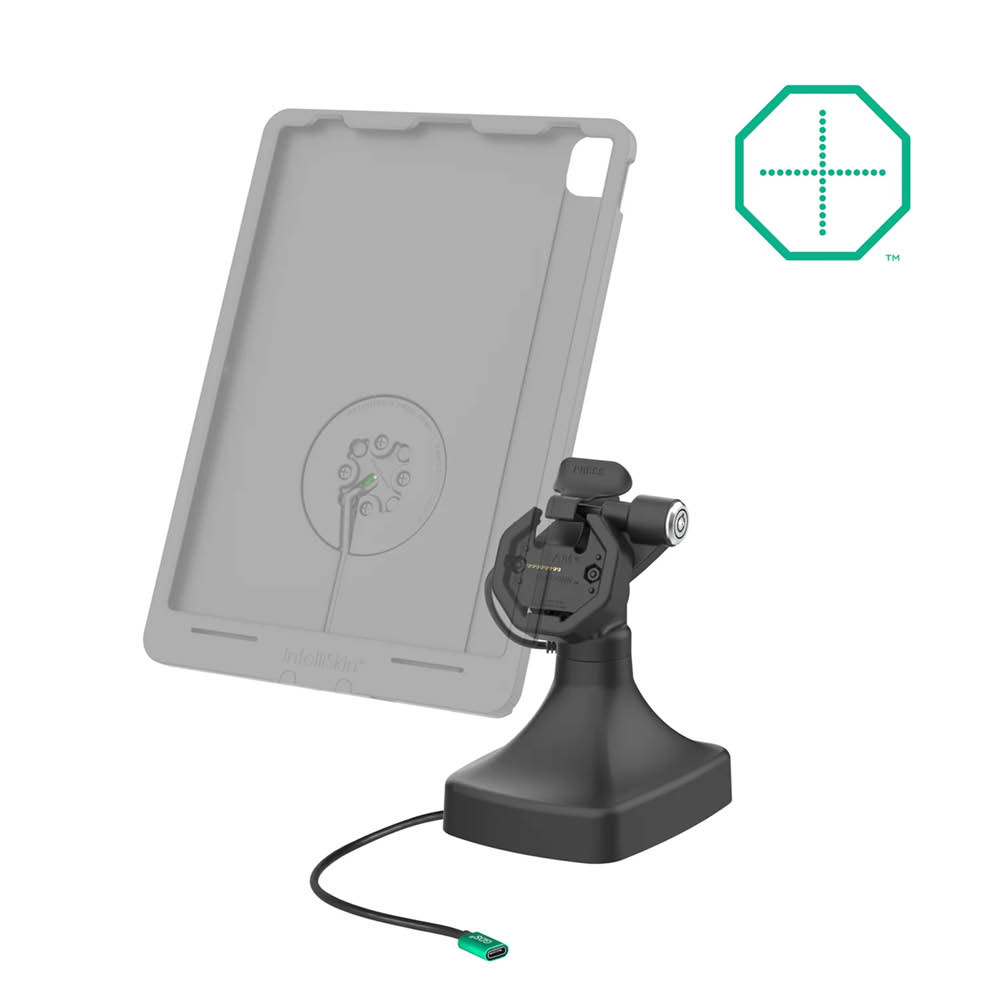 RAM Mounts GDS® Uni-Conn™ Stand-Dockingstation dreh-/schwenkbar - abschließbar, USB-C, 2 USB-A, Pogo Pins rückseitig