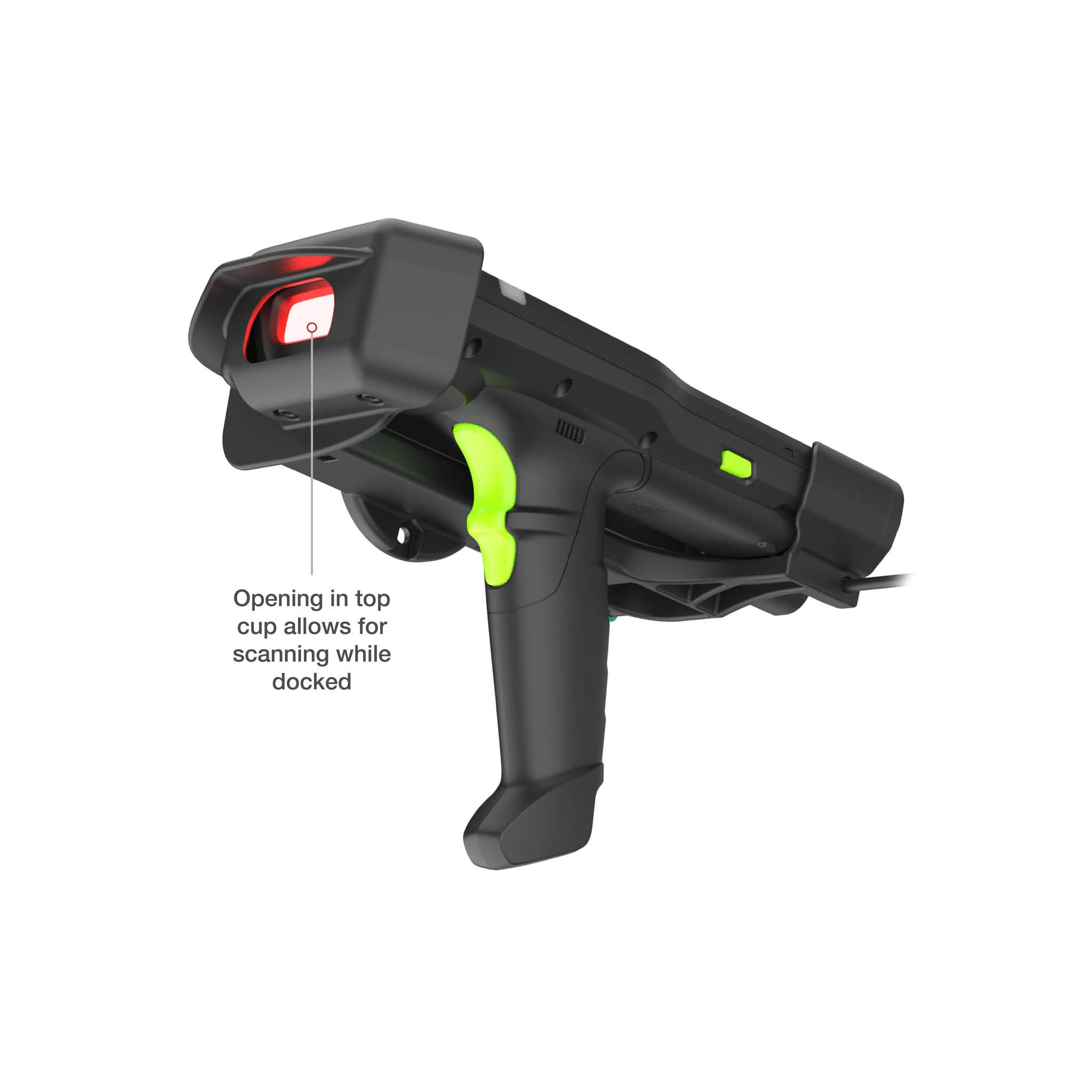 RAM Mounts Halteschale für Zebra MC3300/MC3400/MC3450 - Stromzufuhr über 5,5 mm Klinkenbuchse, USB-A, 2-Loch AMPS