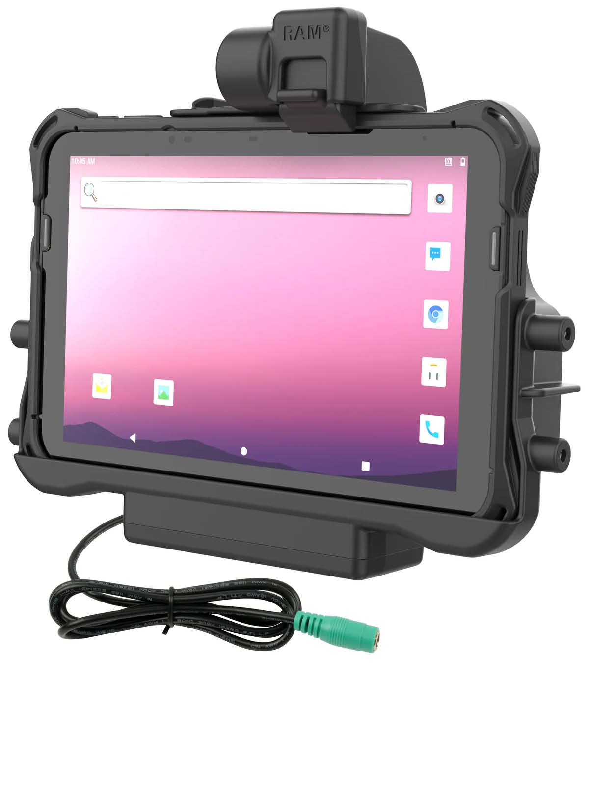 RAM Mounts Form-Fit Halteschale (Schnappverschluss) für Honeywell ScanPal EDA10A Tablet in OEM-Schutzhülle - 5.5mm DC-Anschluss