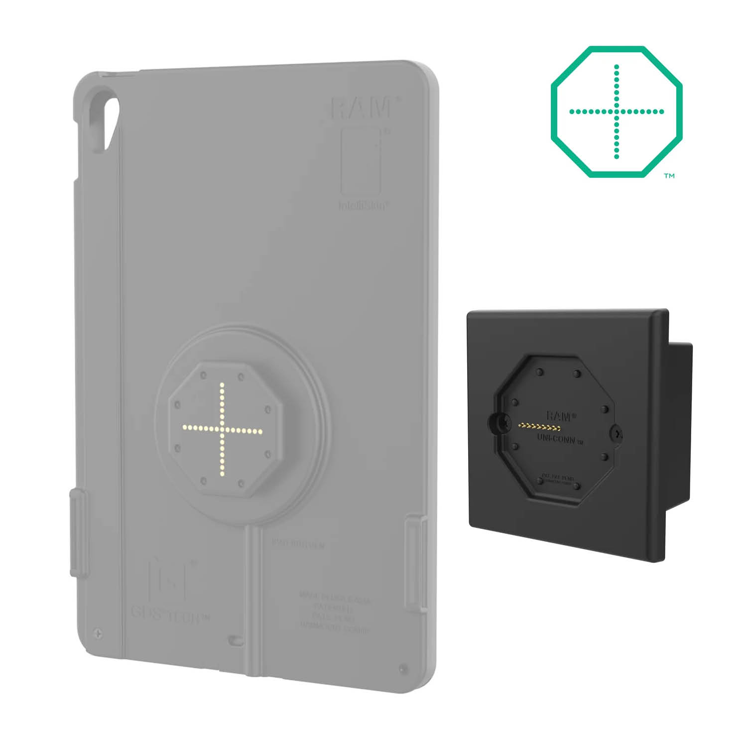 RAM Mounts GDS Uni-Conn Wand-Ladestation mit PoE (europäische Version) - Magnetisch - JST-Stecker