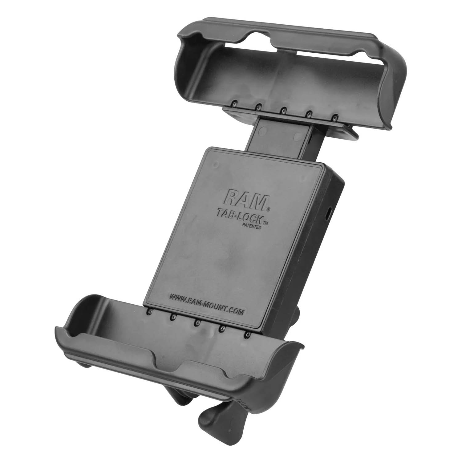 RAM Mounts Tab-Lock (abschließbar) Universal Halteschale für Panasonic FZ-G2, FZ-A3, Getac UX10 und weitere Tablets bis zu 10 Zoll - AMPS-Aufnahme, Schrauben-Set