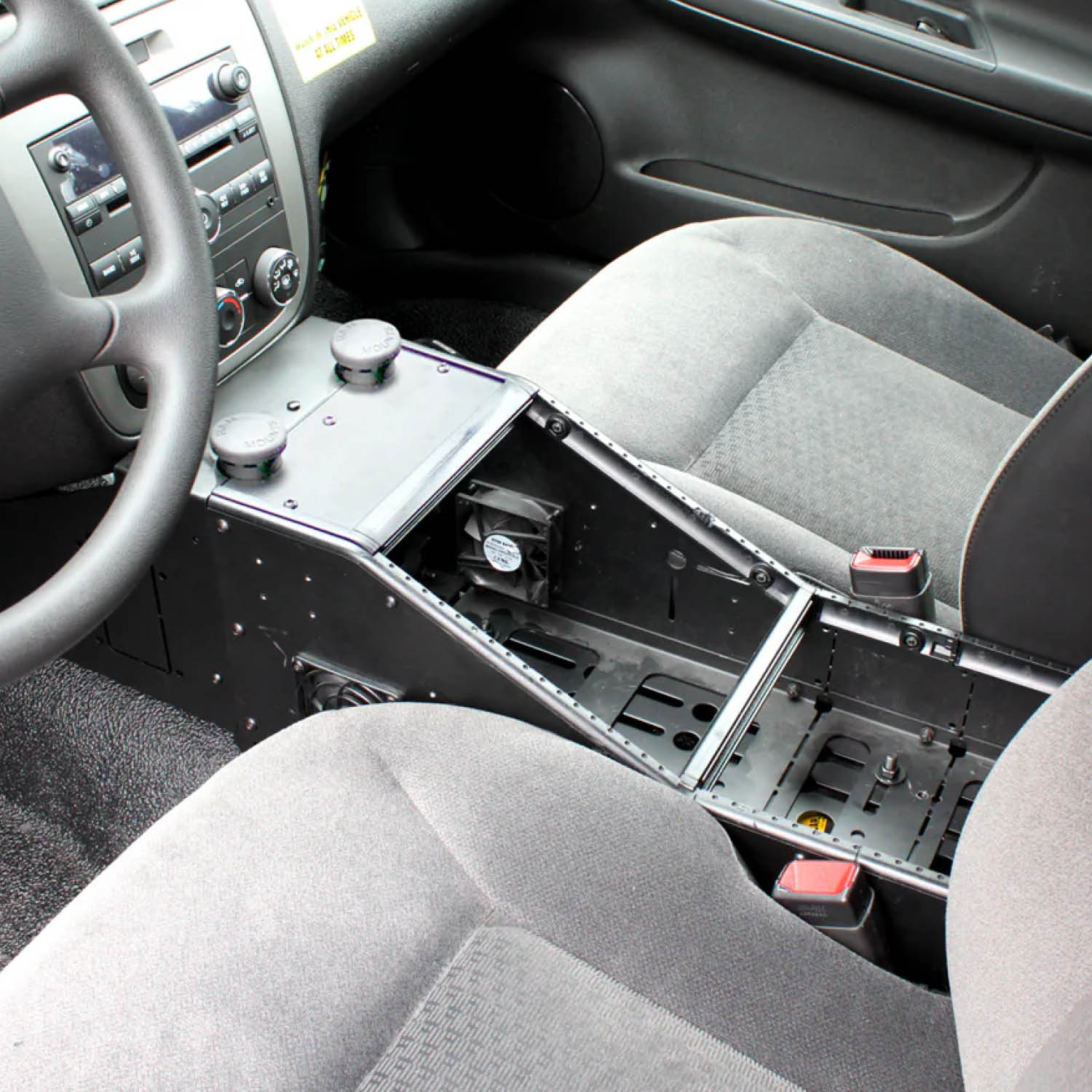 RAM Mounts Tough-Box Fahrzeug-Winkelkonsole für Chevrolet Impala US Polizei (2006-2015) - mit Stangen