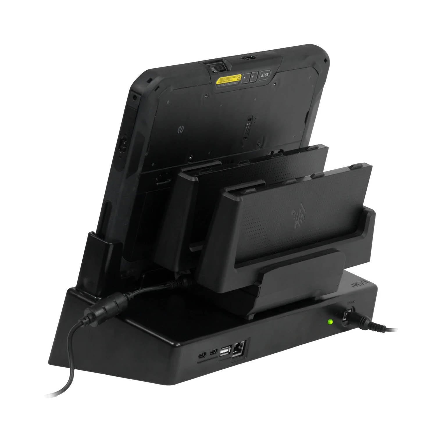 RAM Mounts Tisch-Ladestation für Zebra ET6x - Schnittstellen 2x USB-C, 1x USB-A, 1x RJ45