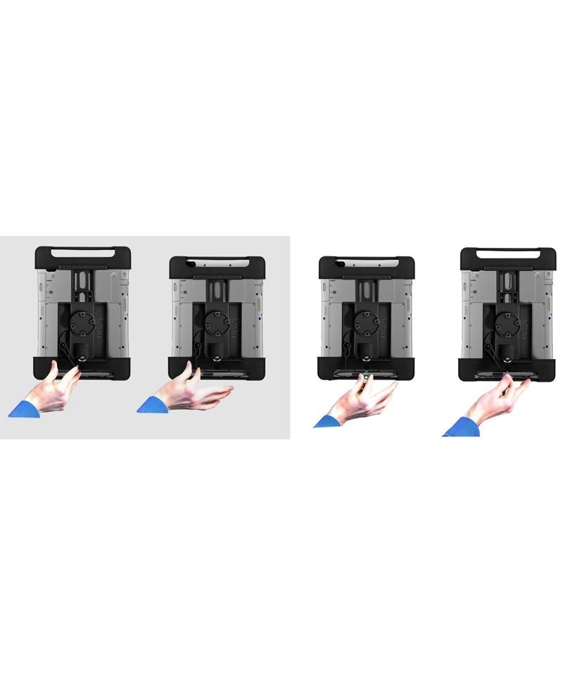 RAM Mounts Tab-Lock (abschließbar) Universal Halteschale für Panasonic Toughpad FZ-A1 und 9 -10 Zoll Tablets (mit /ohne Schutzhülle) - AMPS-Aufnahme, Schrauben-Set