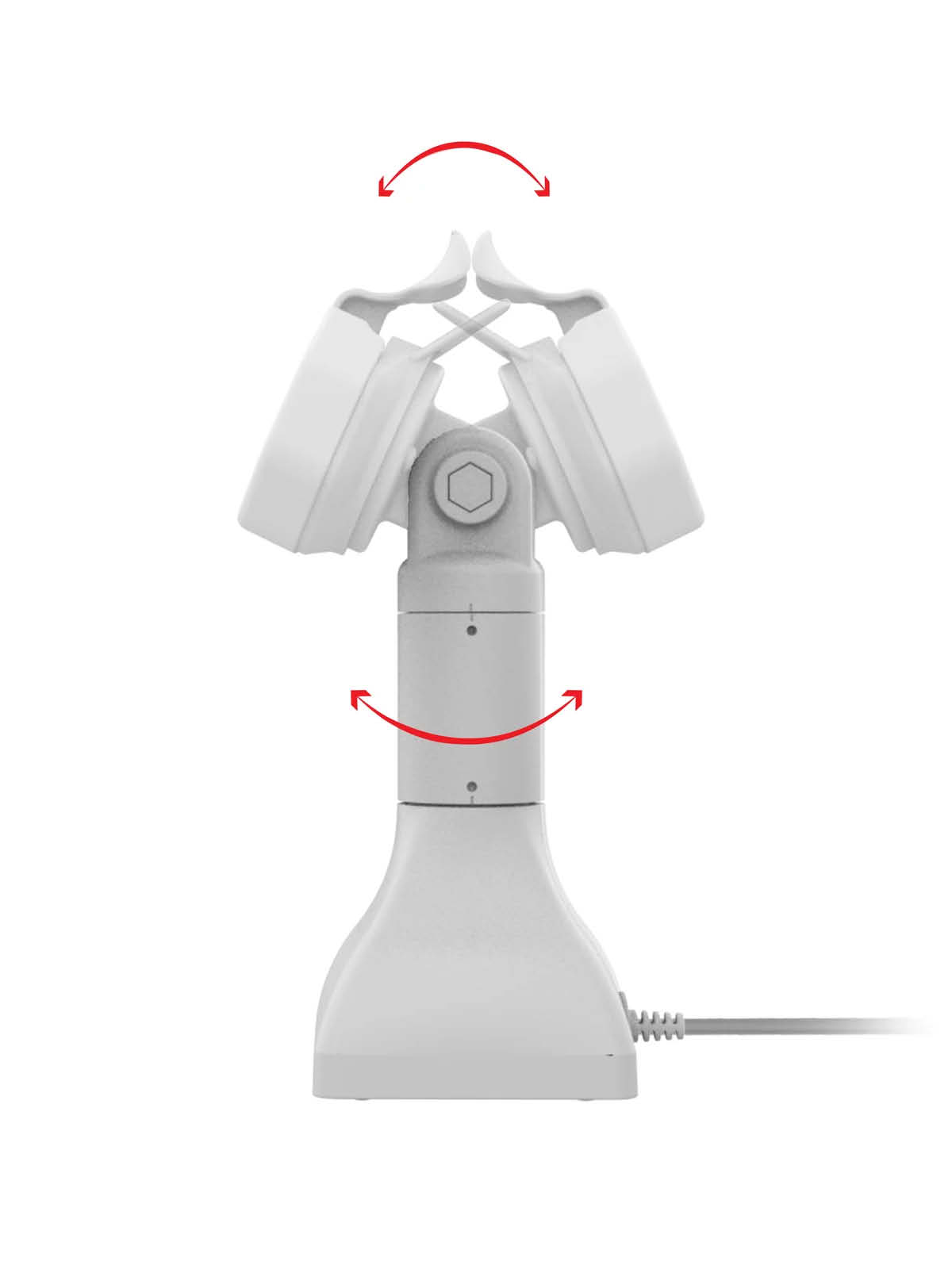 RAM Mounts GDS® Uni-Conn™ Stand-Dockingstation (7 Zoll) dreh-/schwenkbar - USB-C, Pogo Pins rückseitig, hellgrau