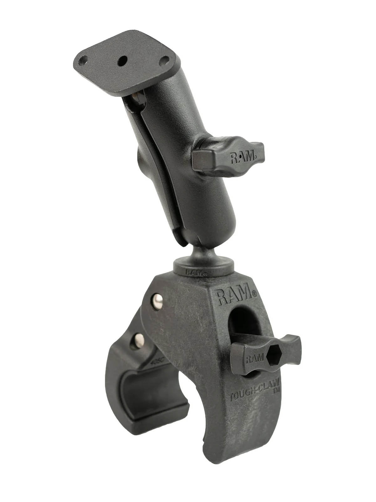 RAM Mounts Tough-Claw Set - B-Kugel (1 Zoll), Tough-Claw mittel (Durchmesser 25,4-40,6 mm), 2-Loch AMPS