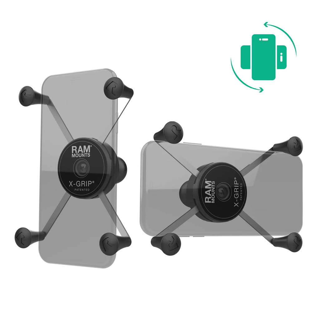 RAM Mounts X-Grip Halteklammer mit Rotation für Smartphones groß bis 114,3 mm Breite - B-Kugel (1 Zoll)