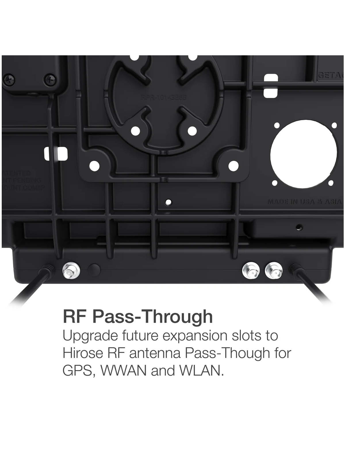 RAM Mounts Form-Fit Halteschale (Schnappverschluss) für Getac ZX80 Rugged Tablet - 5.5mm DC & USB-A-Anschluss