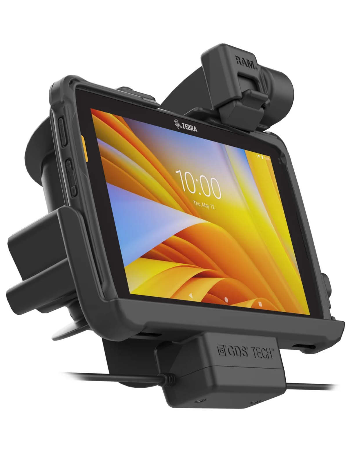 RAM Mounts GDS Halteschale (Schnappverschluss) für Zebra ET40 & ET45 (8“) Tablets in IntelliSkin Schutzhülle - USB-C & USB-A/RJ45-Anschluss