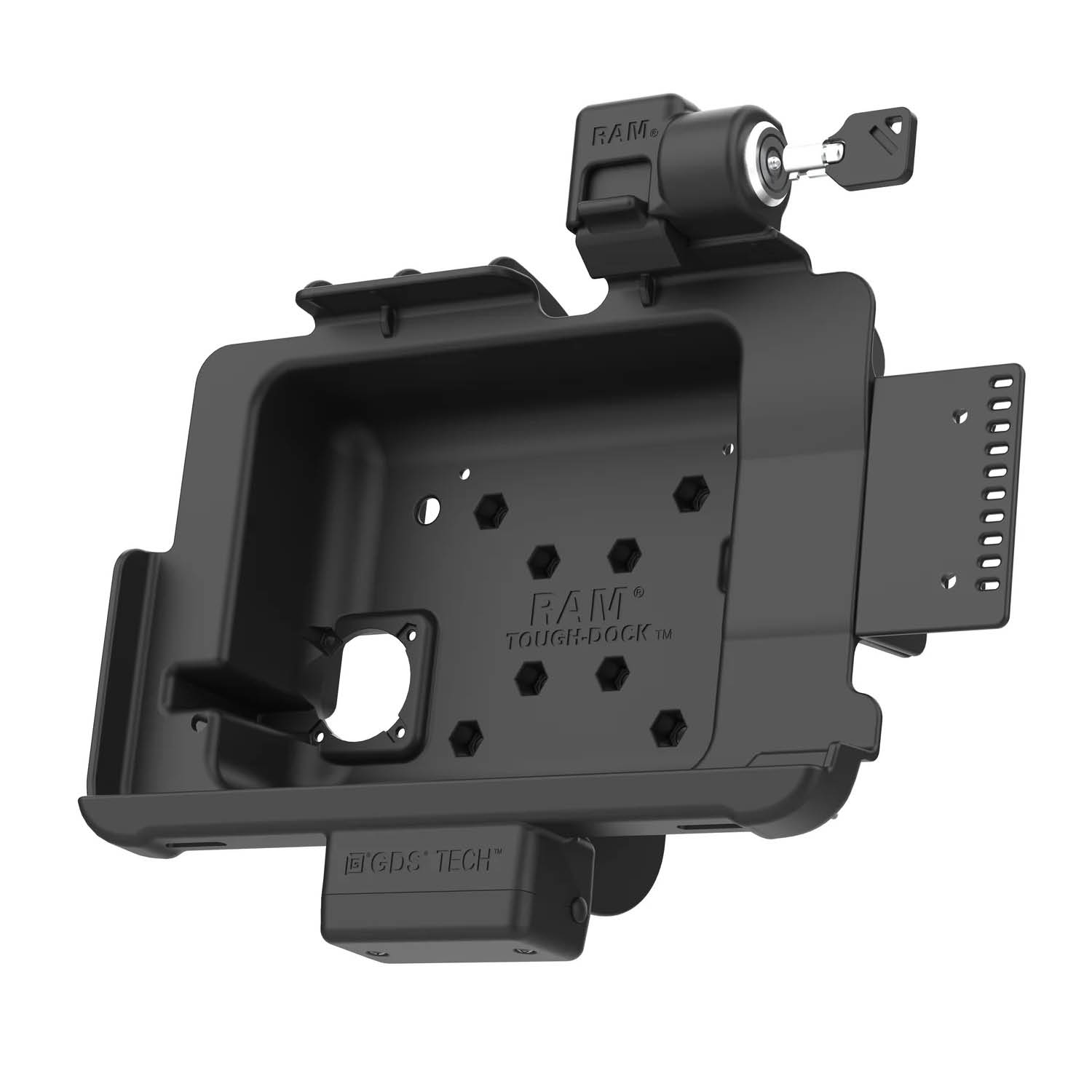 RAM Mounts EZ-Roll'r Halteschale für Zebra ET40 & ET45 (10“) Tablets - In Rugged Boot, 75x75 mm VESA, 4-Loch AMPS
