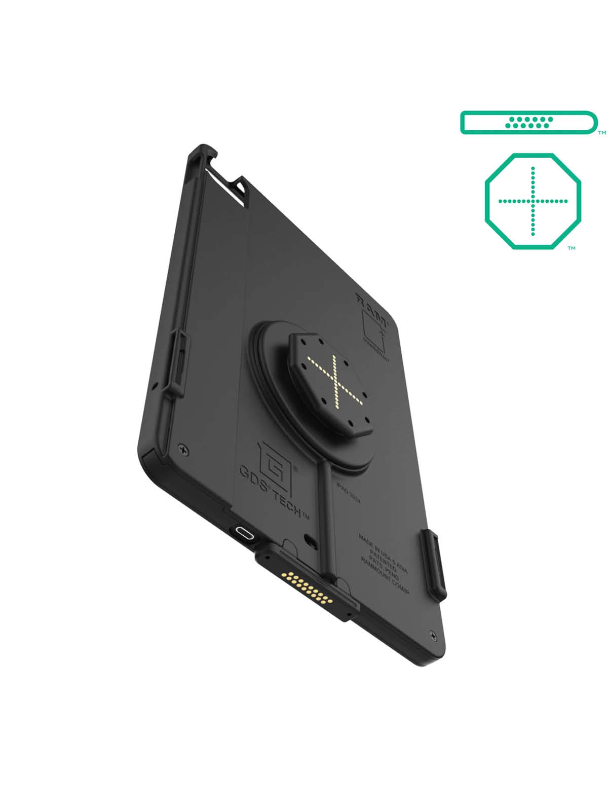 RAM Mounts IntelliSkin Thin-Case Lade-/Schutzhülle Apple iPad Air 11 (M2) - GDS-Technologie, Pogo Pins rückseitig und unten