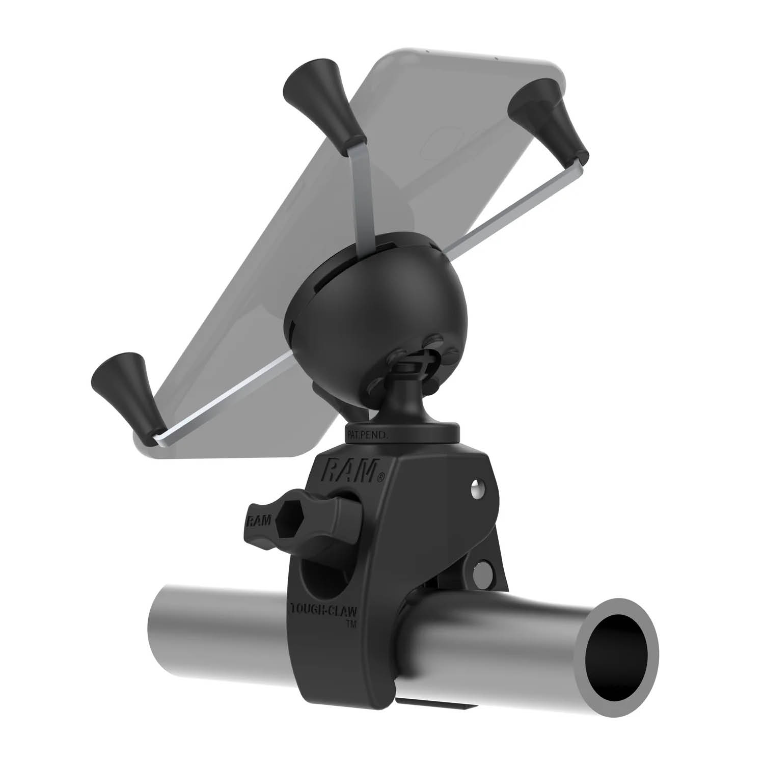 RAM Mounts X-Grip Klemm-Halterung für Smartphones - Bis 114,3 mm Breite - Snap-Link Tough-Claw Klein (Durchmesser 15,87 mm bis 28,95 mm) - Snap-Link (3/4 Zoll)