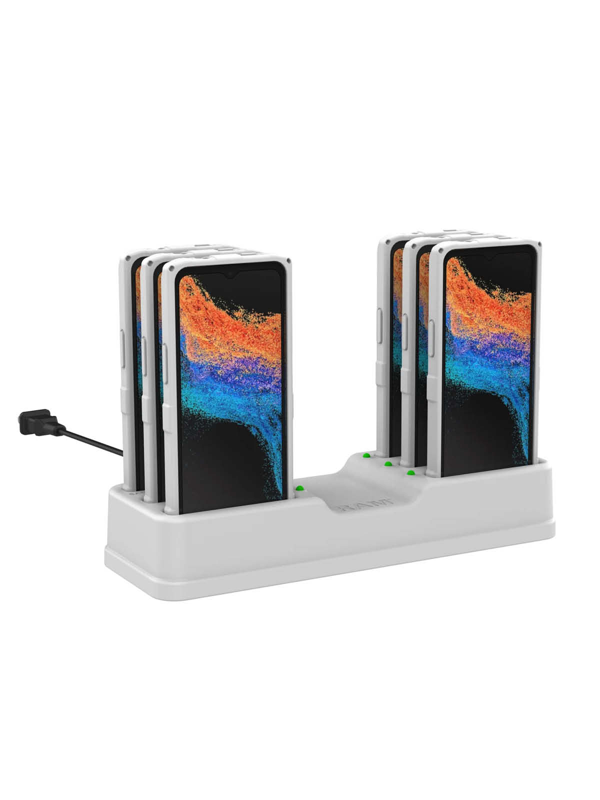 RAM Mounts 6-fach Tisch-Ladestation für Samsung XCover6 Pro (mit RAM Skin oder Werksgehäuse) - grau