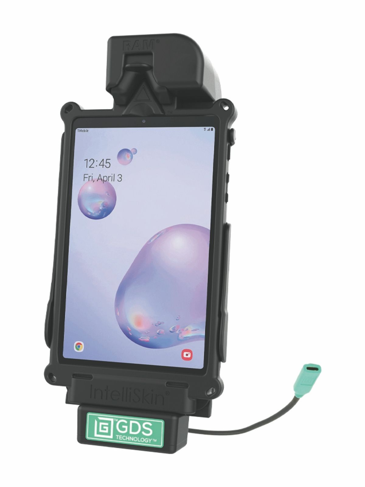 RAM Mounts GDS Tough-Dock Halteschale (Schnappverschluss) für Samsung Tab A 8.4 - in IntelliSkin Schutzhülle - Micro-USB-Anschluss