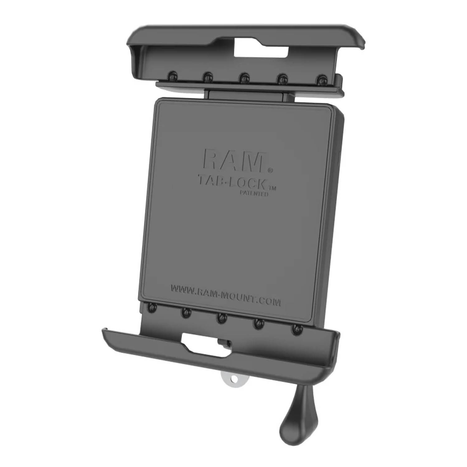 RAM Mounts Tab-Lock (abschließbar) Universal Halteschale für 7-8 Zoll Tablets (in Schutzhüllen) - AMPS-Aufnahme, Schrauben-Set